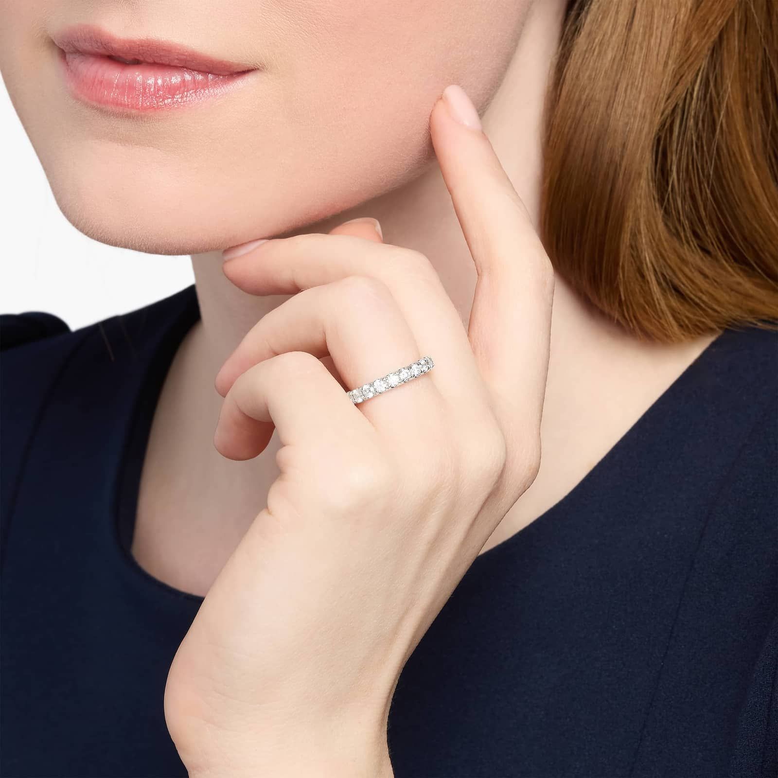 Riviera Pavé Diamond Eternity Ring in Platinum (2 ct. tw.)