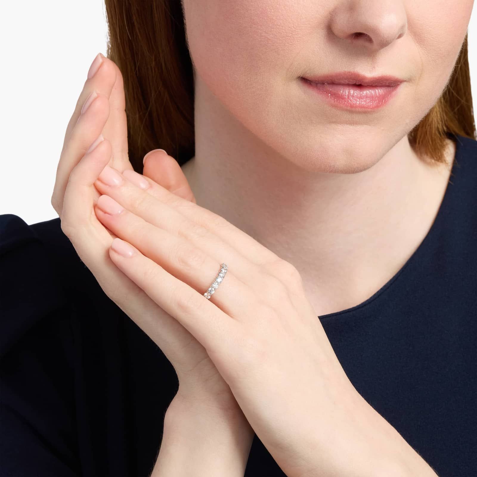 Riviera Pavé Diamond Eternity Ring in Platinum (2 ct. tw.)