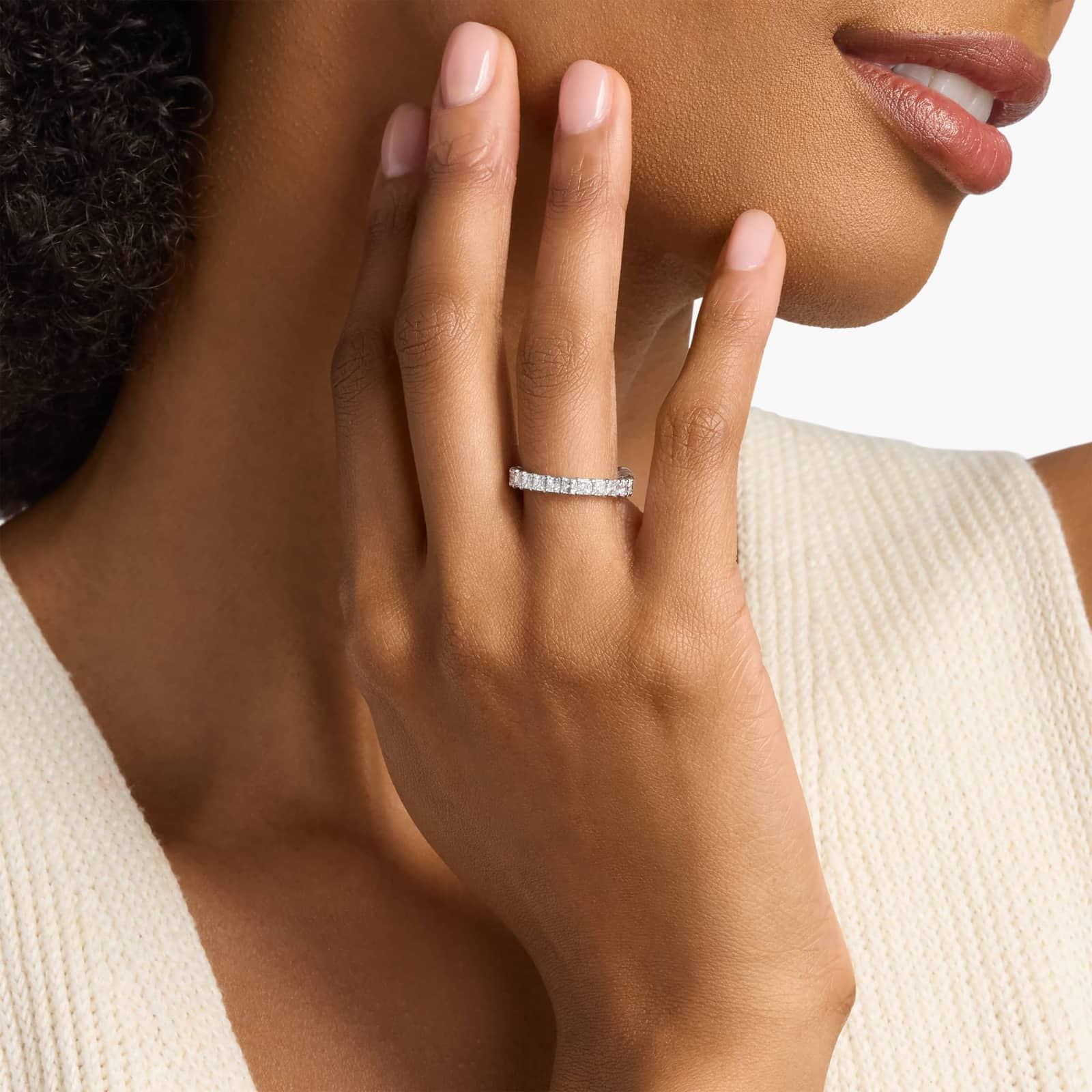 Asscher Cut Eternity Ring in Platinum (2 ct. tw.)