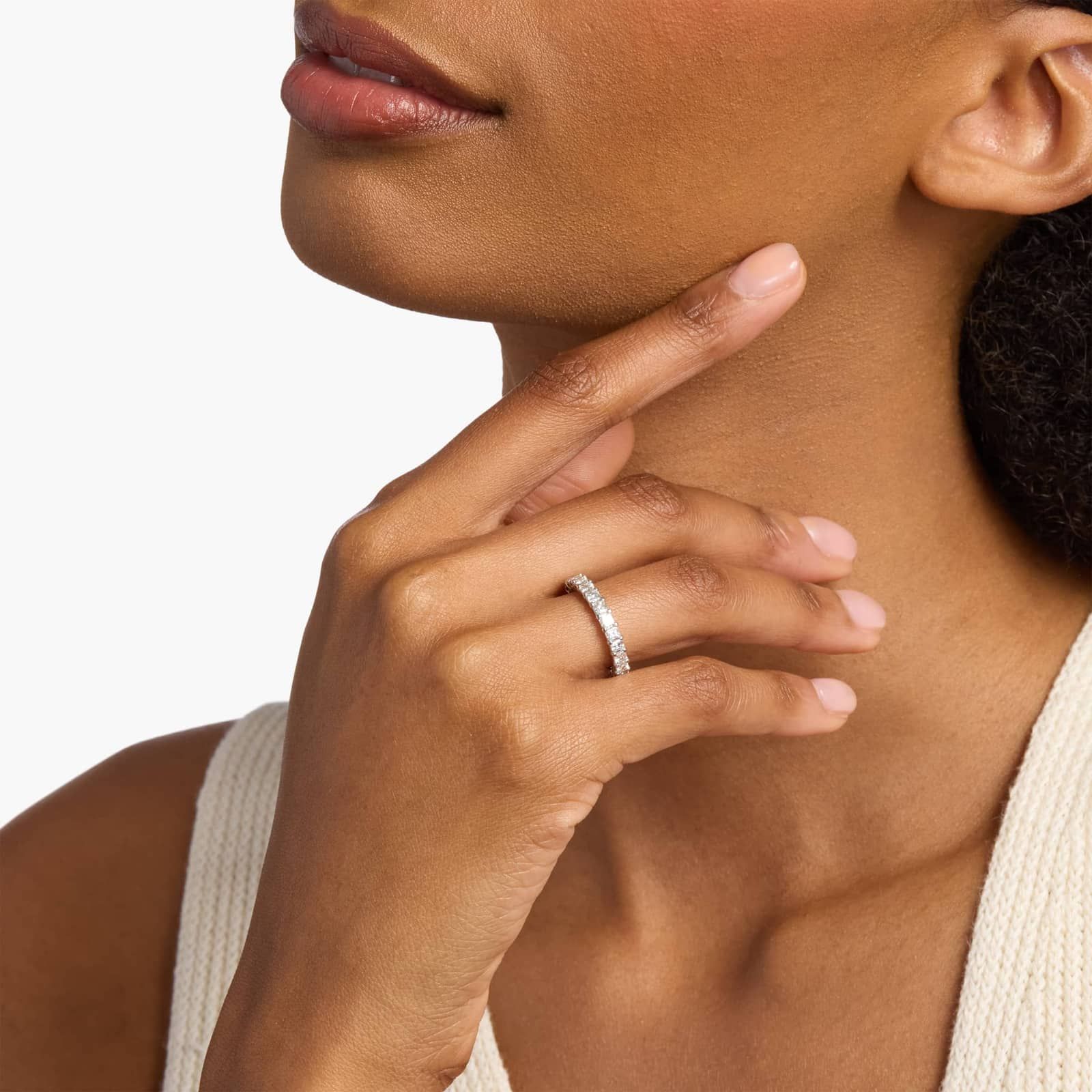 Asscher Cut Eternity Ring in Platinum (2 ct. tw.)