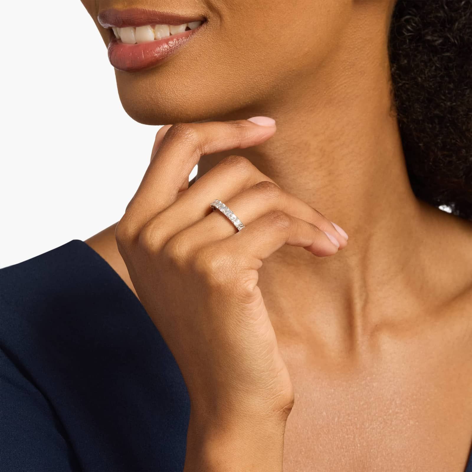 Asscher Cut Eternity Ring in Platinum (3 ct. tw.)