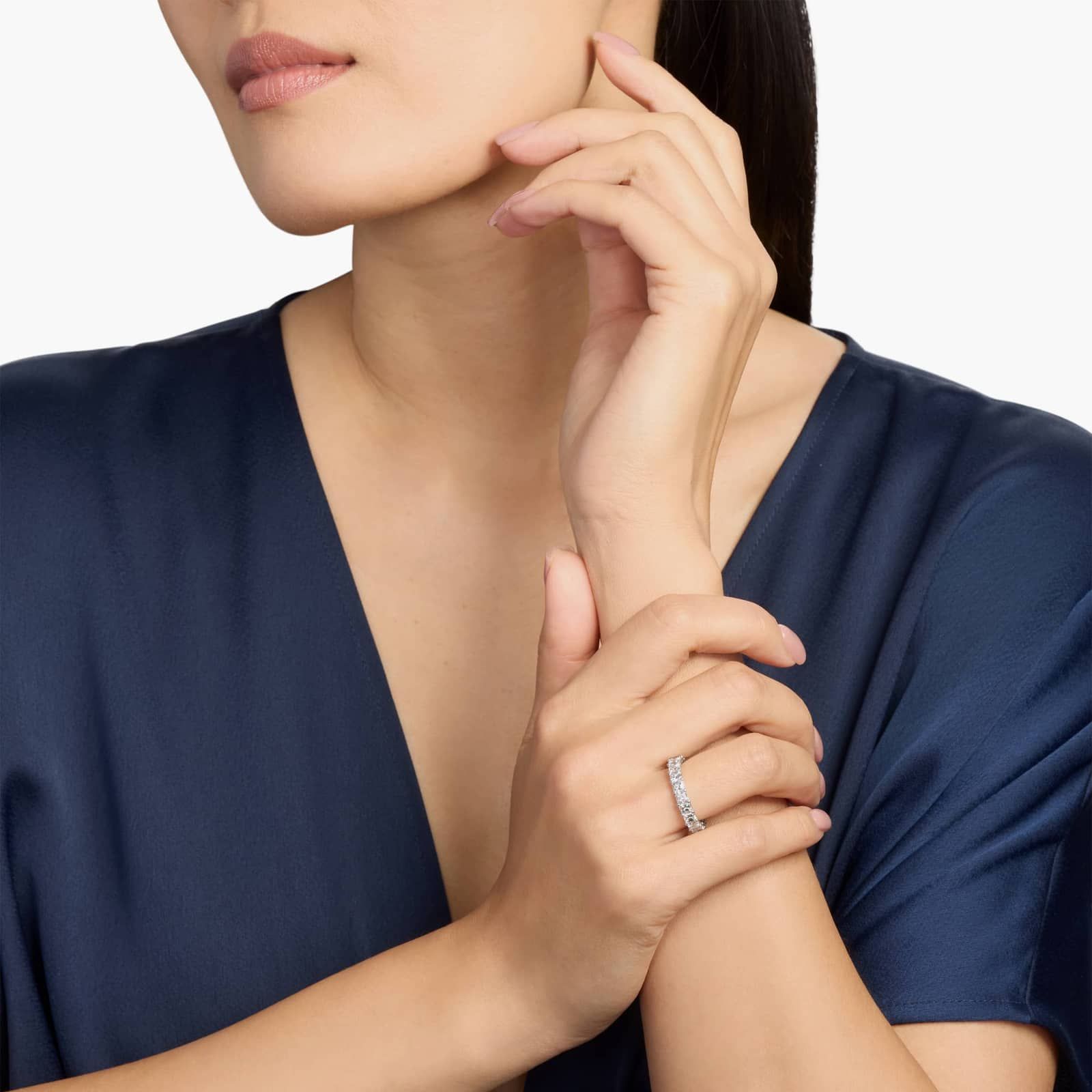 Asscher Cut Eternity Ring in Platinum (4 ct. tw.)