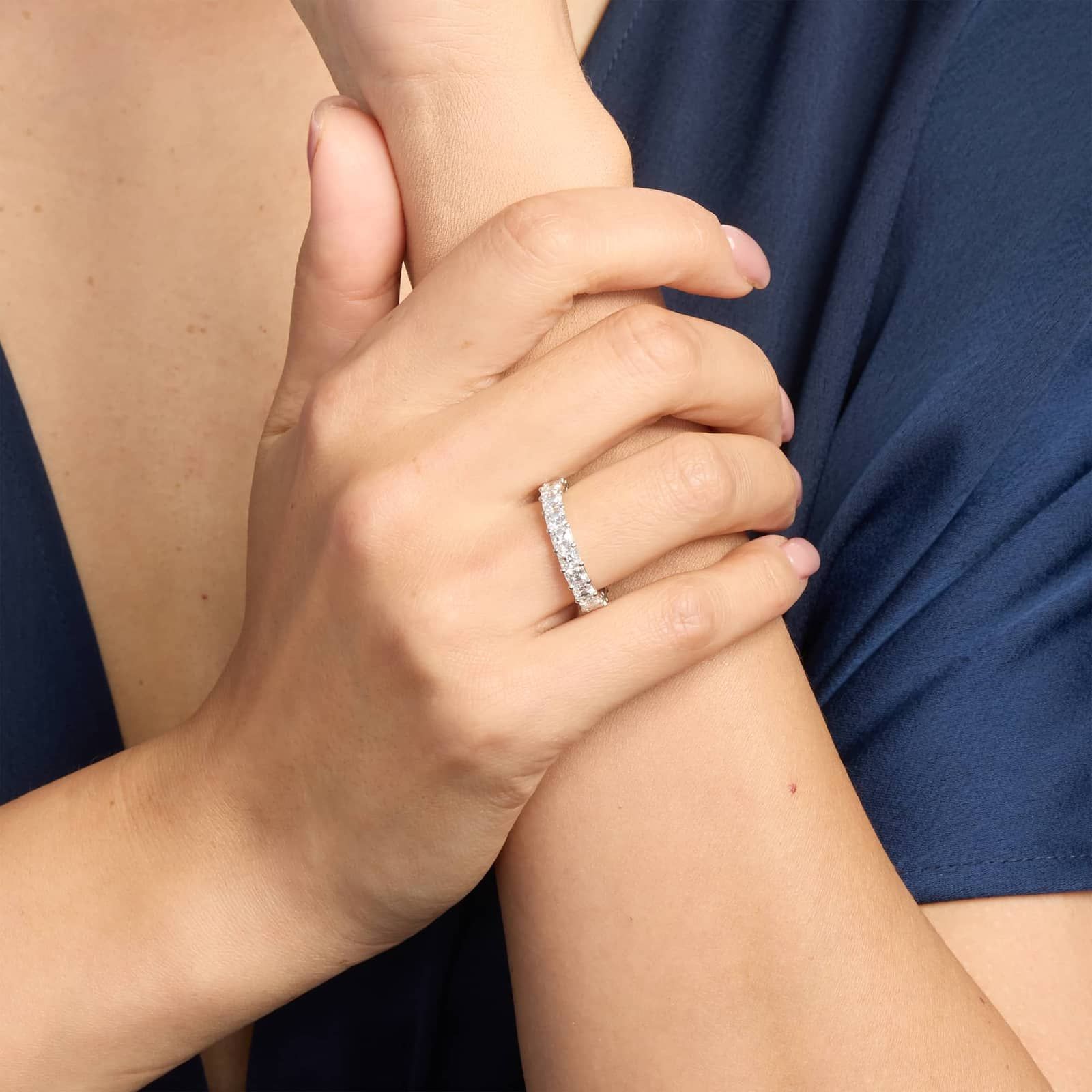 Asscher Cut Eternity Ring in Platinum (4 ct. tw.)