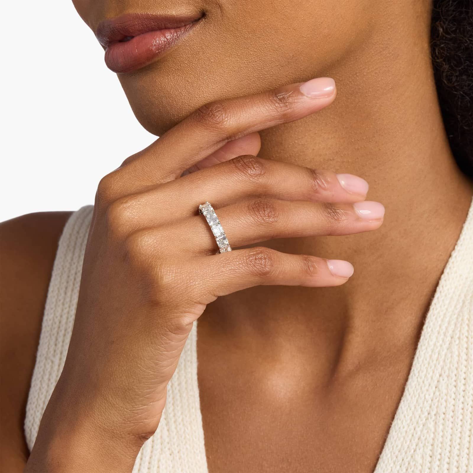 Asscher Cut Eternity Ring in Platinum (7 ct. tw.)