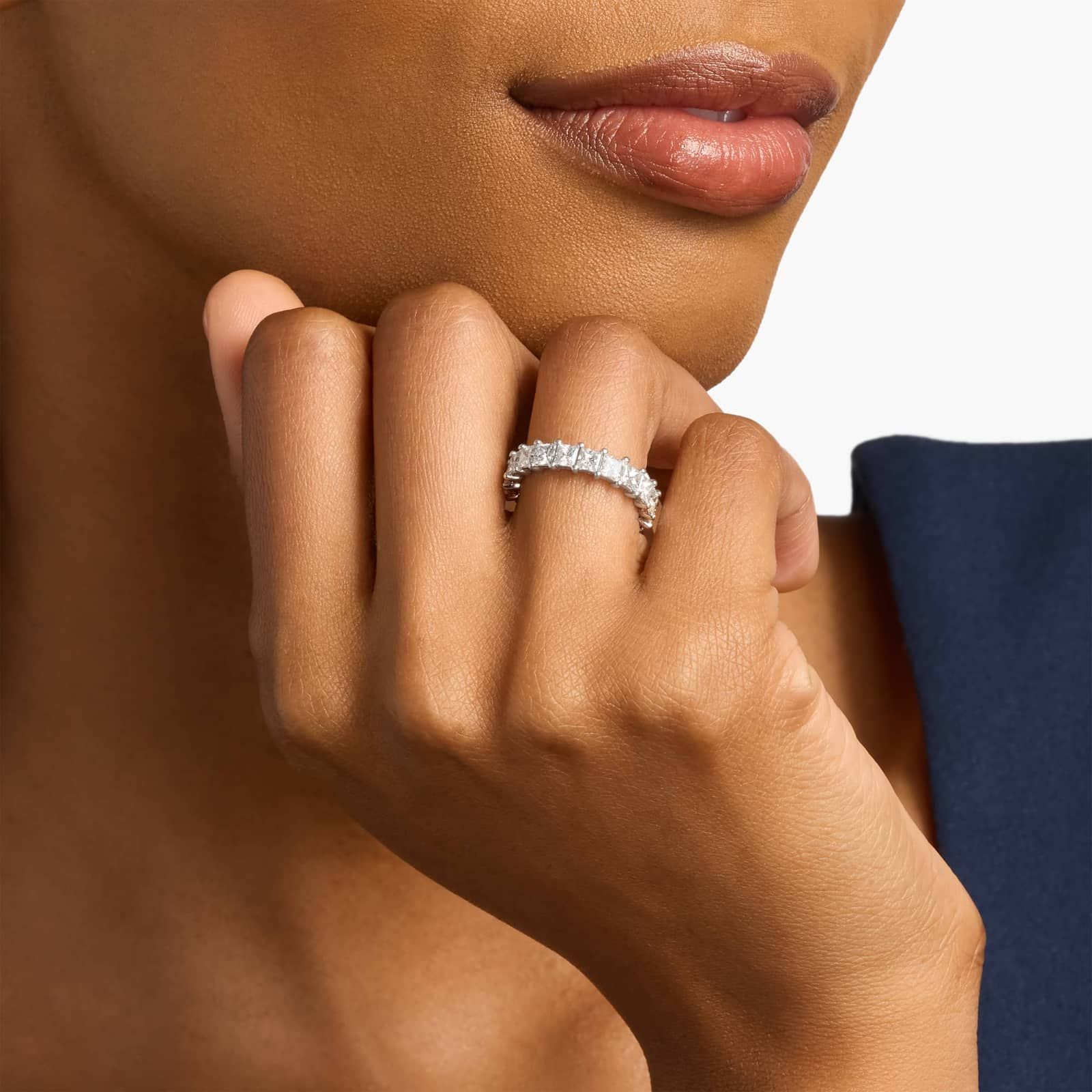 Princess Cut Eternity Ring in Platinum (3 ct. tw.)