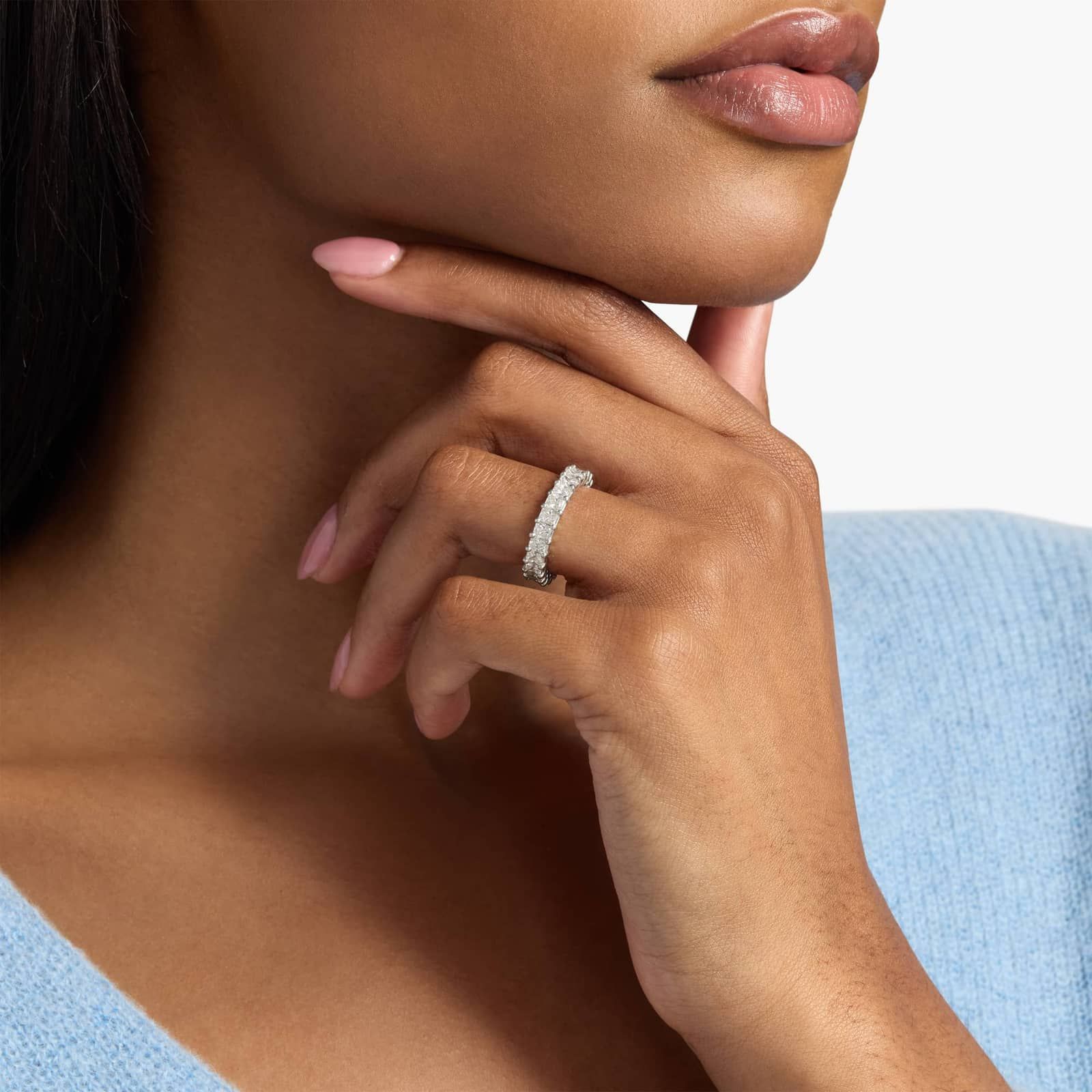 Radiant Cut Eternity Ring in Platinum (4 ct. tw.)