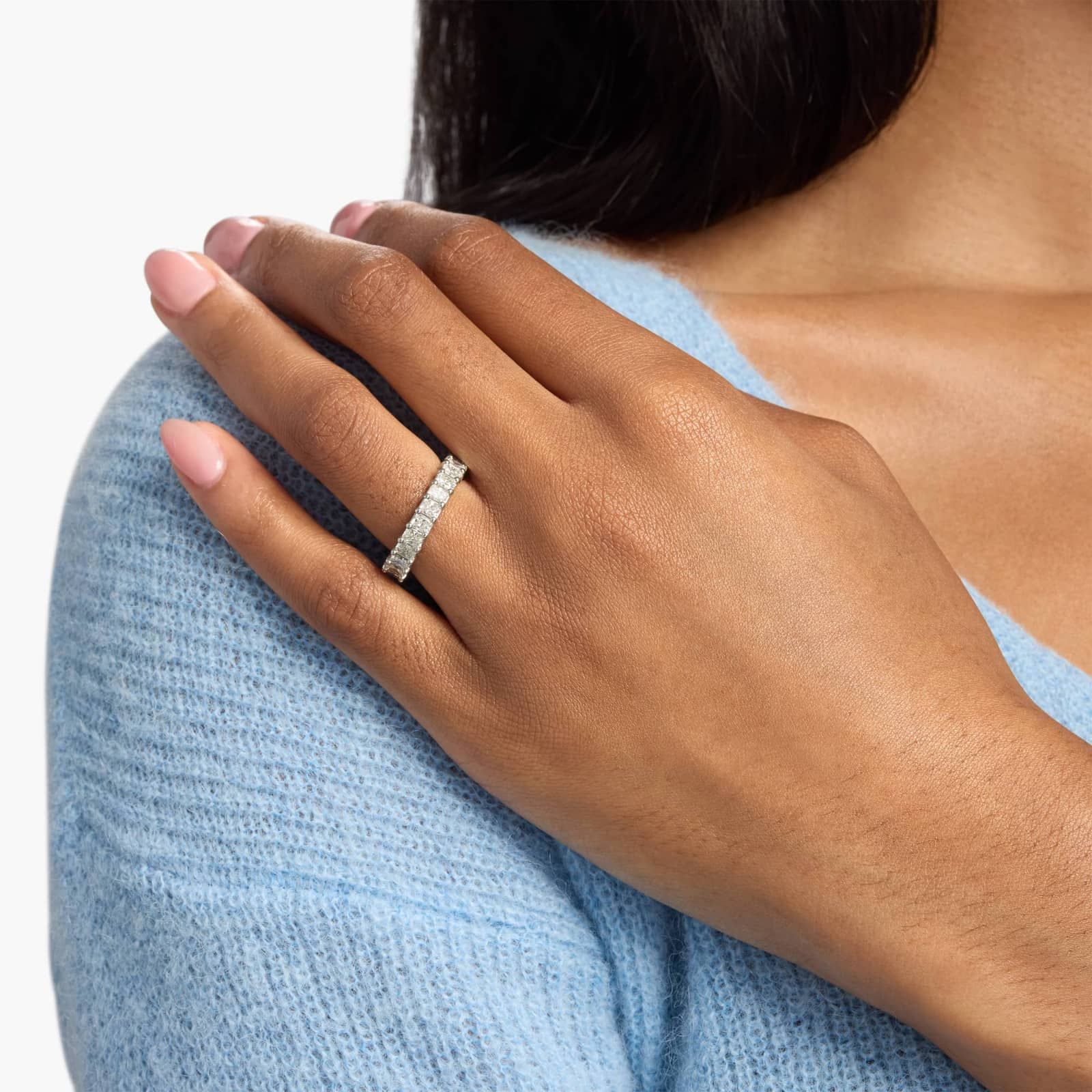 Radiant Cut Eternity Ring in Platinum (4 ct. tw.)