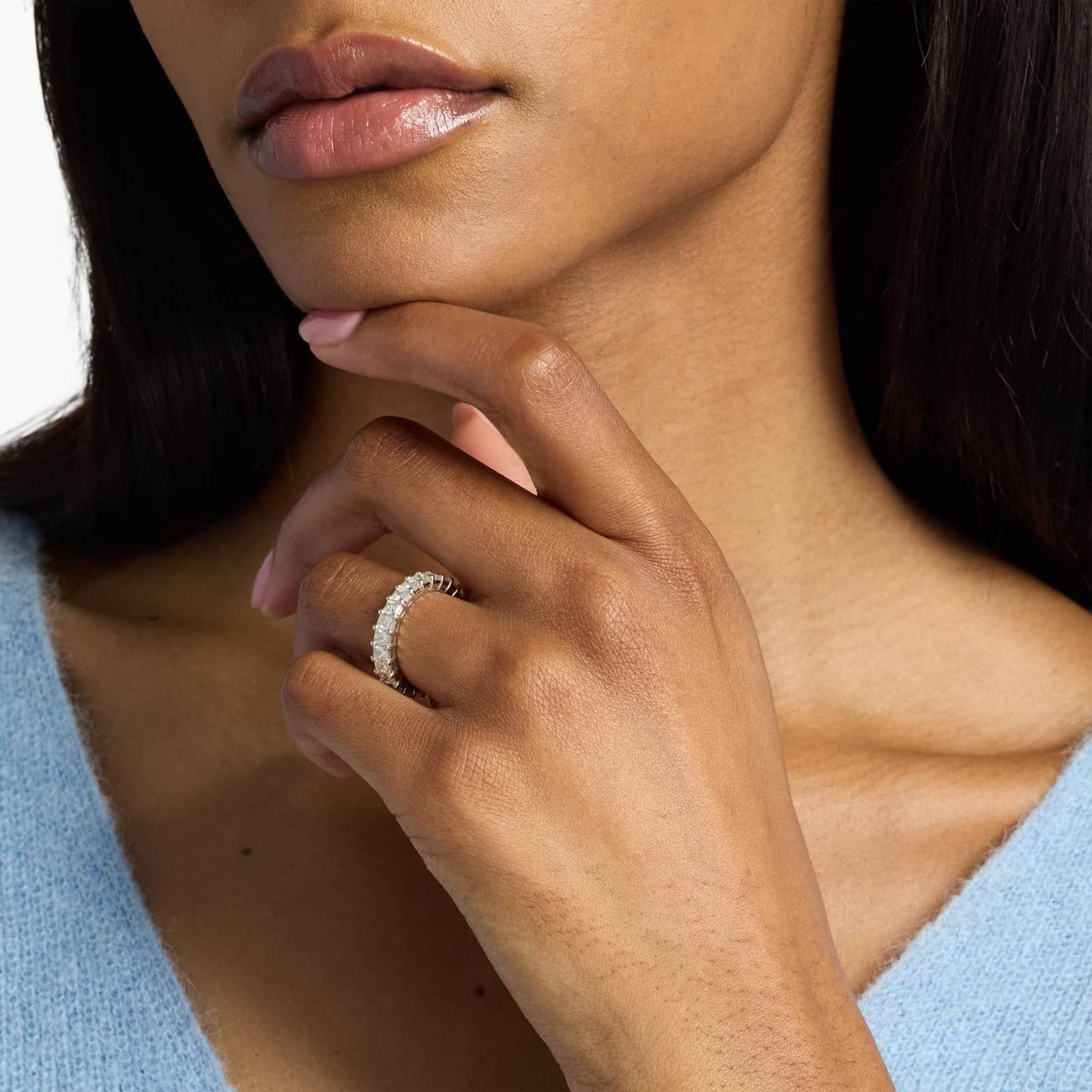 Radiant Cut Eternity Ring in Platinum (4 ct. tw.)