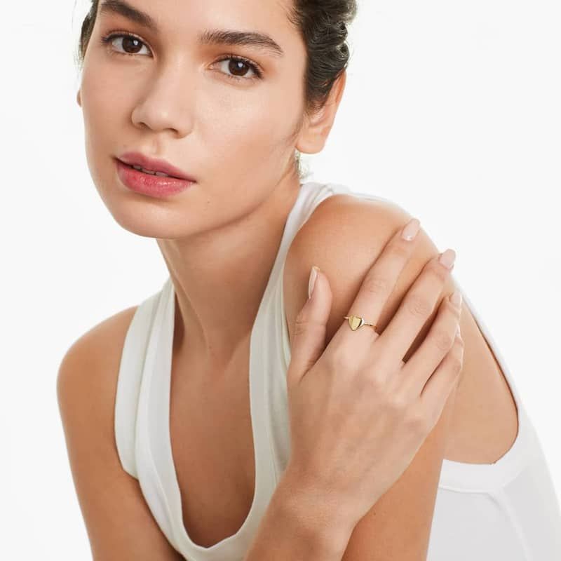 Heart Wire Ring In 14K Yellow Gold