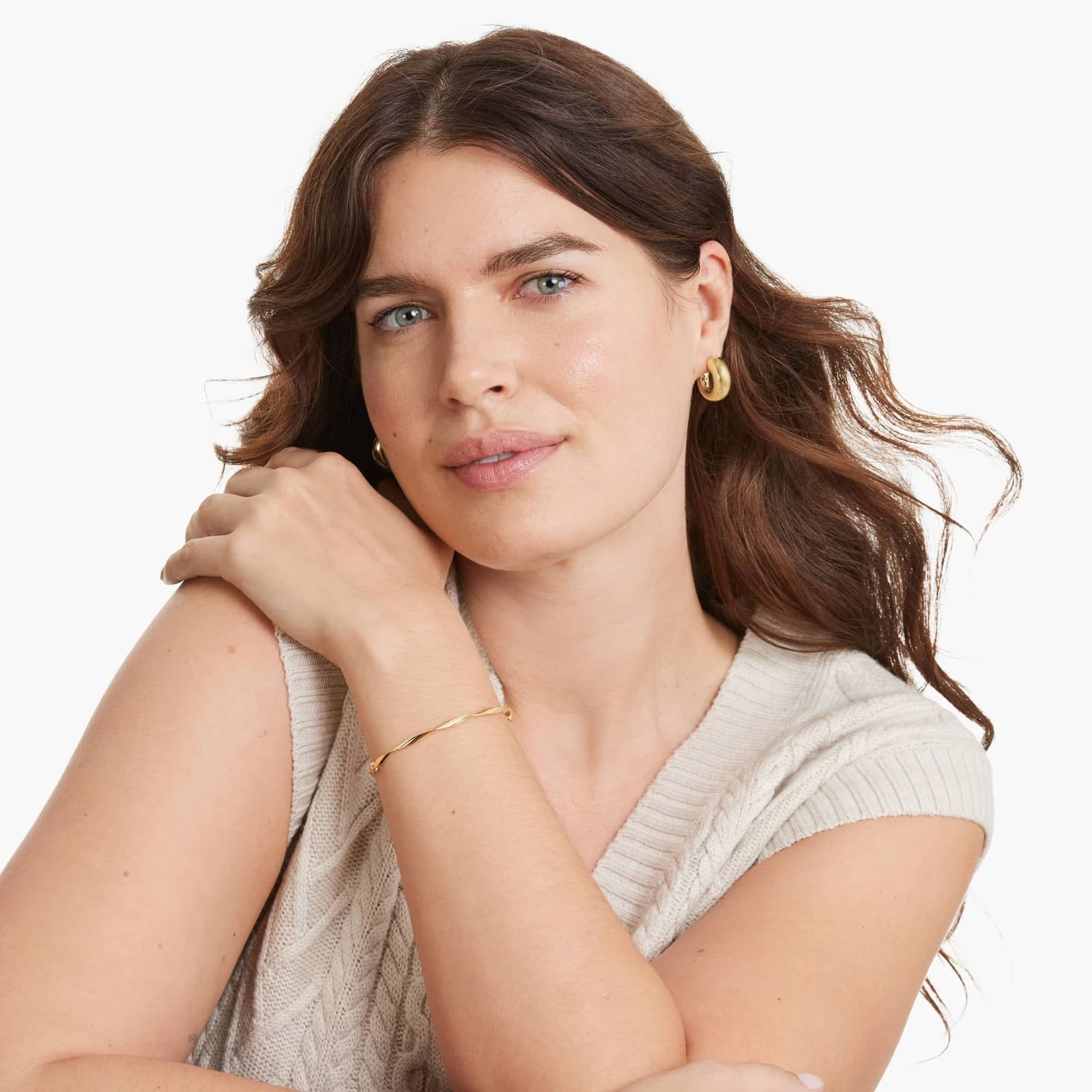 Golden Hour Polished Hoop Earrings In 14K Yellow Gold