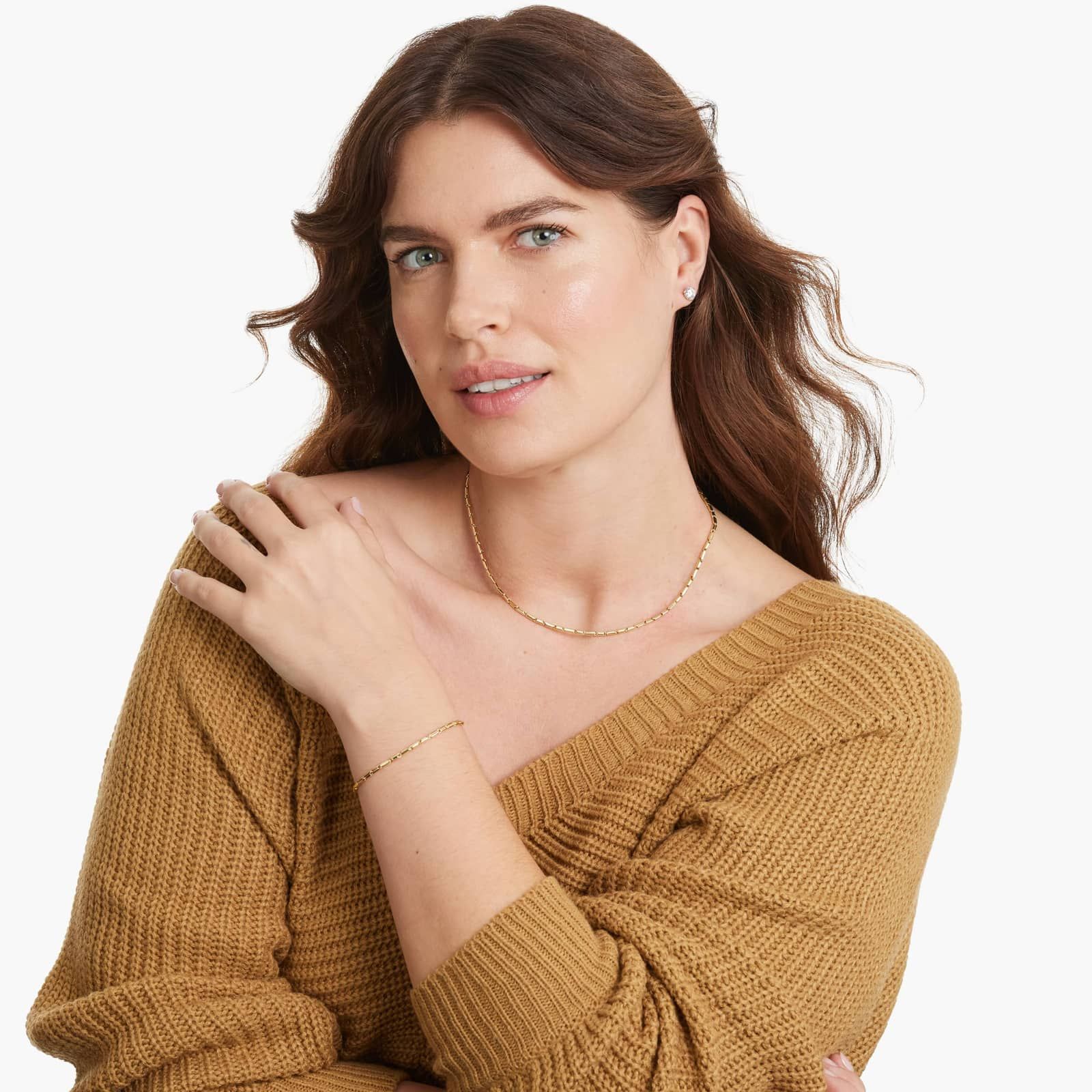 14K Yellow Gold Golden Hour Polished Fancy Link Necklace