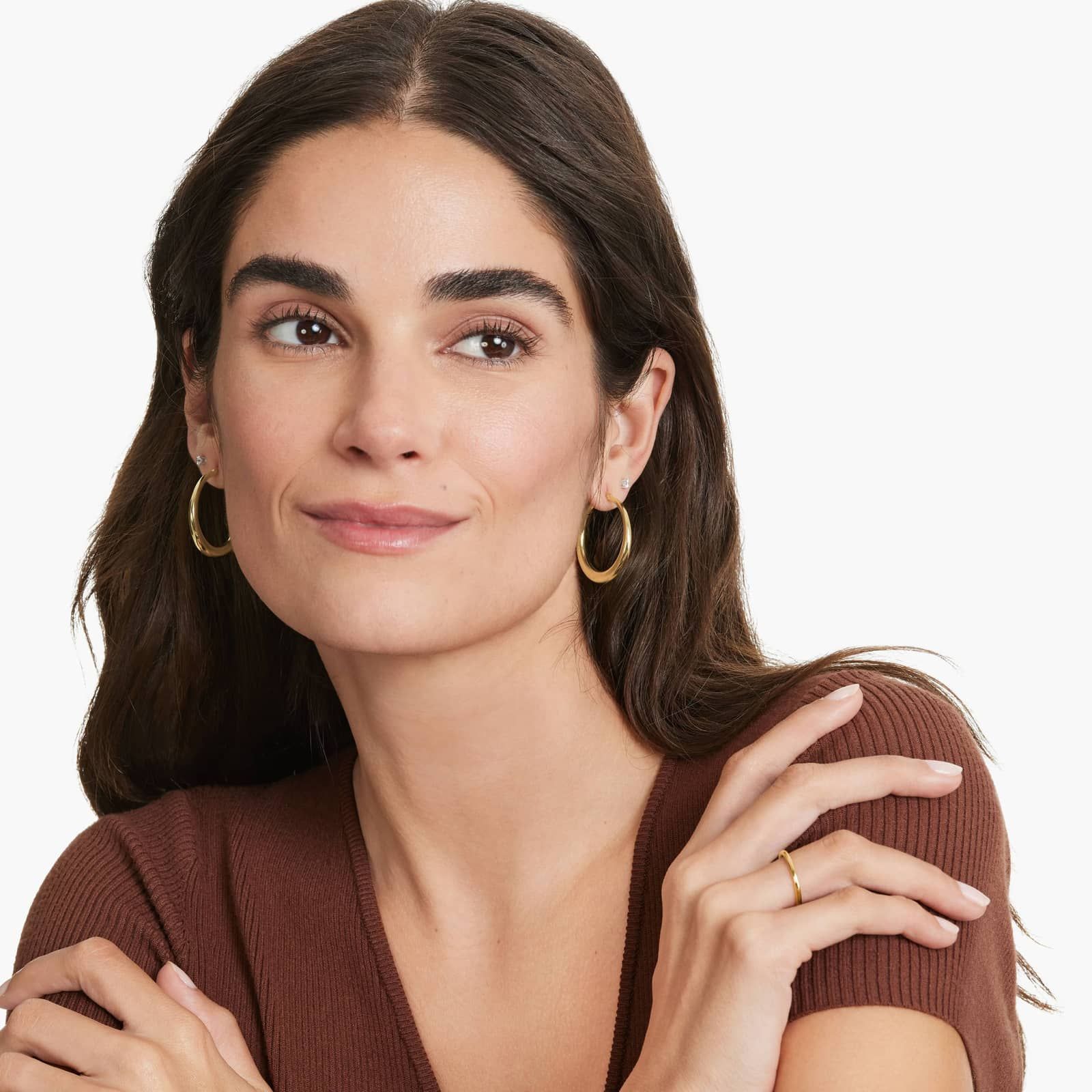 Golden Hour Fancy Hoop Earrings In 14K Yellow Gold