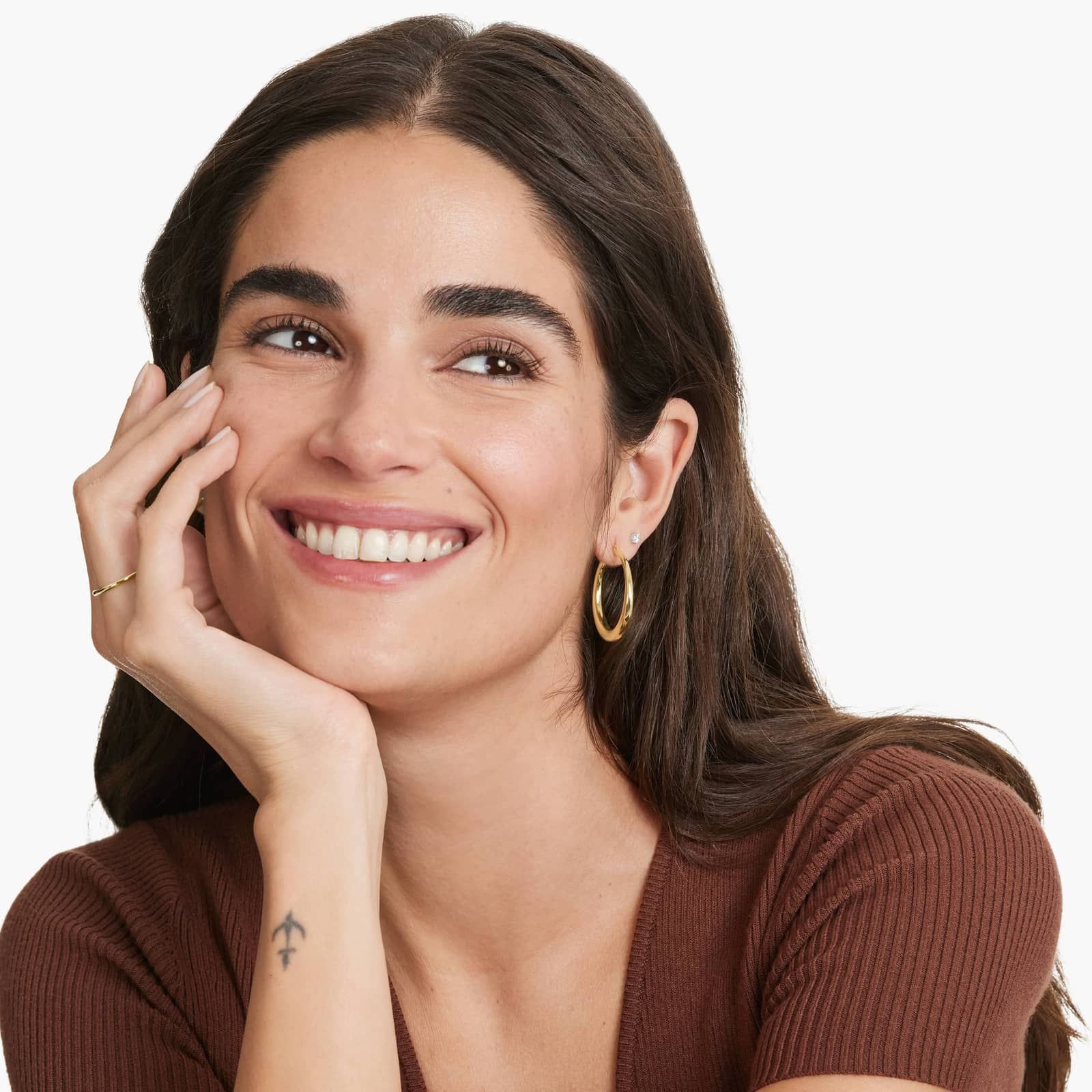 Golden Hour Fancy Hoop Earrings In 14K Yellow Gold