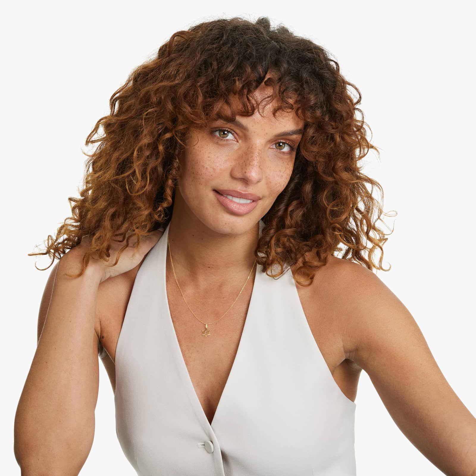 14K Yellow Gold Classic Star of David Pendant Necklace