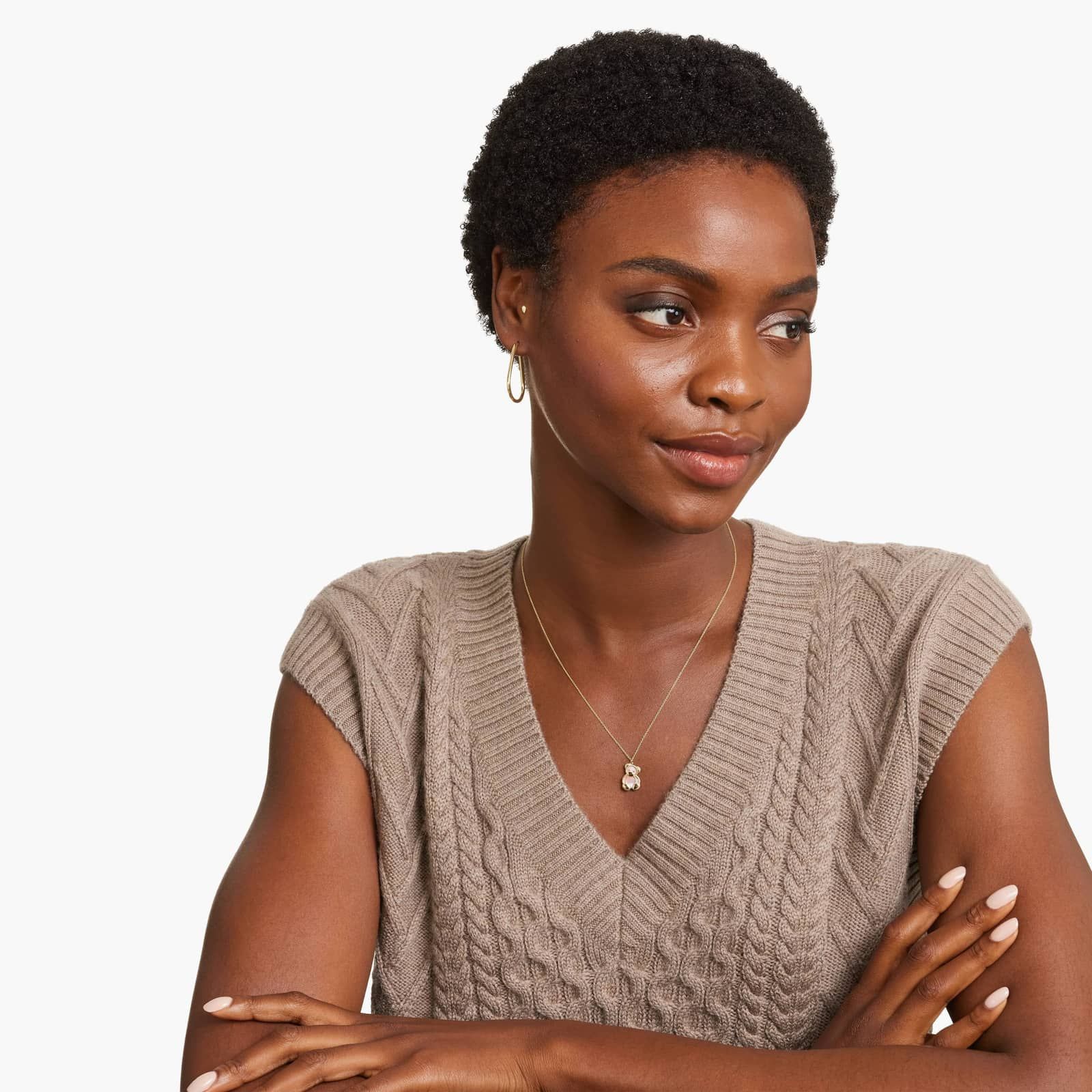 Golden Hour Tear Drop Hoop Earrings In 14K Yellow Gold