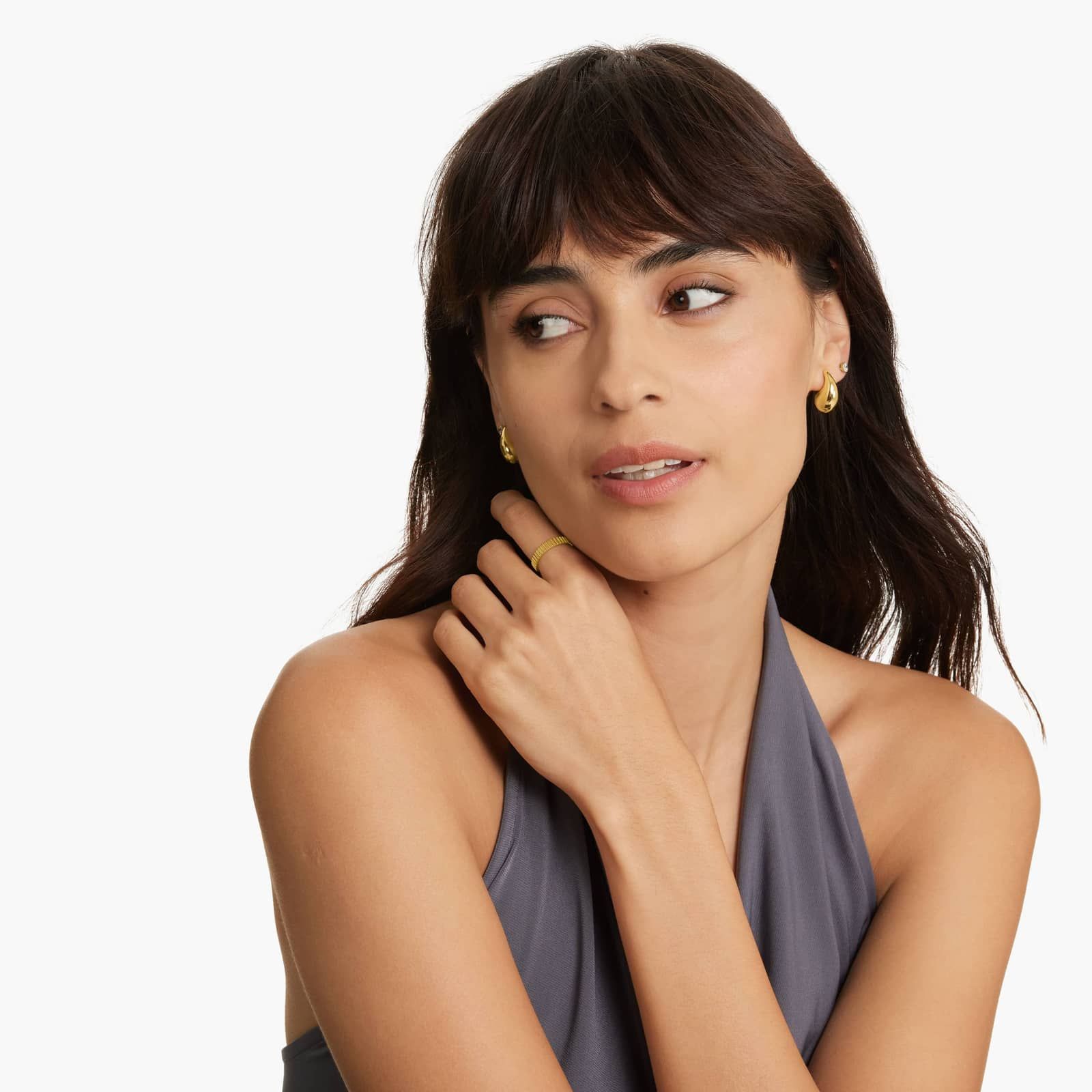Golden Hour Free Form Earrings In 14K Yellow Gold