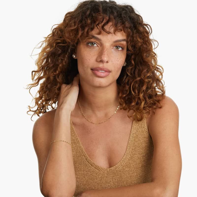 14K Yellow Gold Heart Link Gold Bracelet