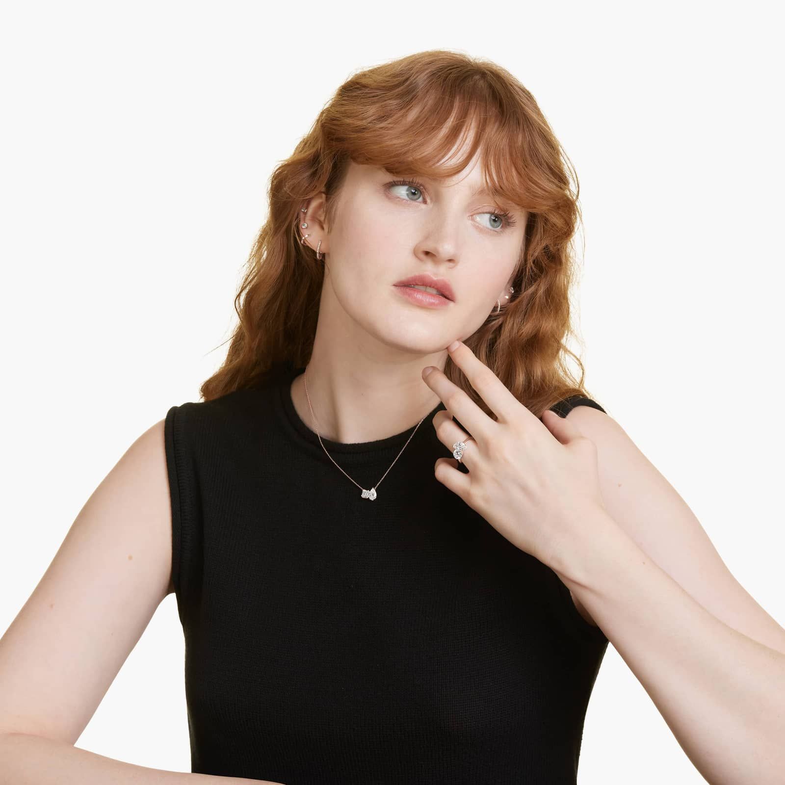 Toi et Moi Round And Marquise Cut Lab-Grown Diamond Ring In 14K Rose Gold