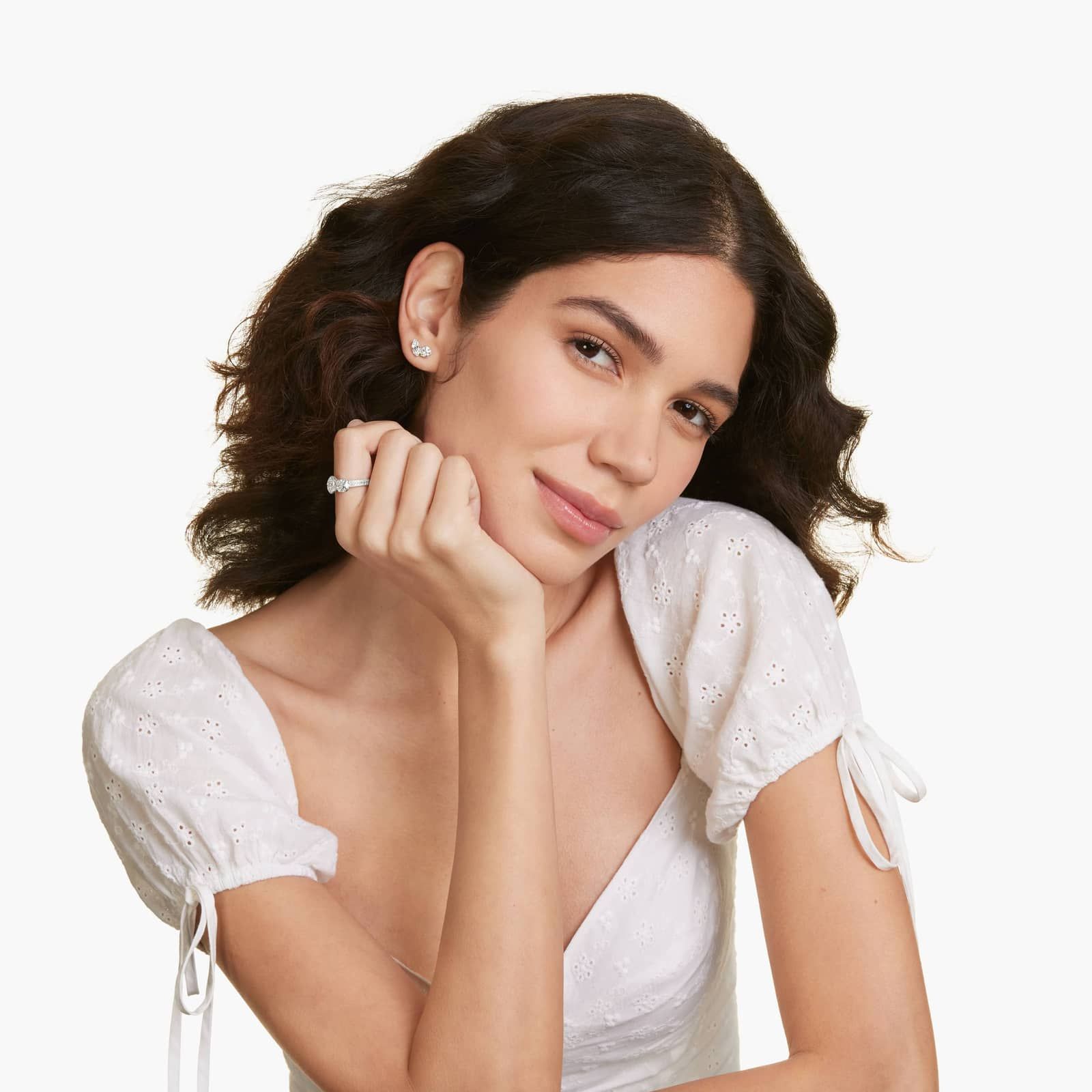 Toi et Moi Earrings With Marquise Cut Lab-Grown Diamonds In 14K White Gold