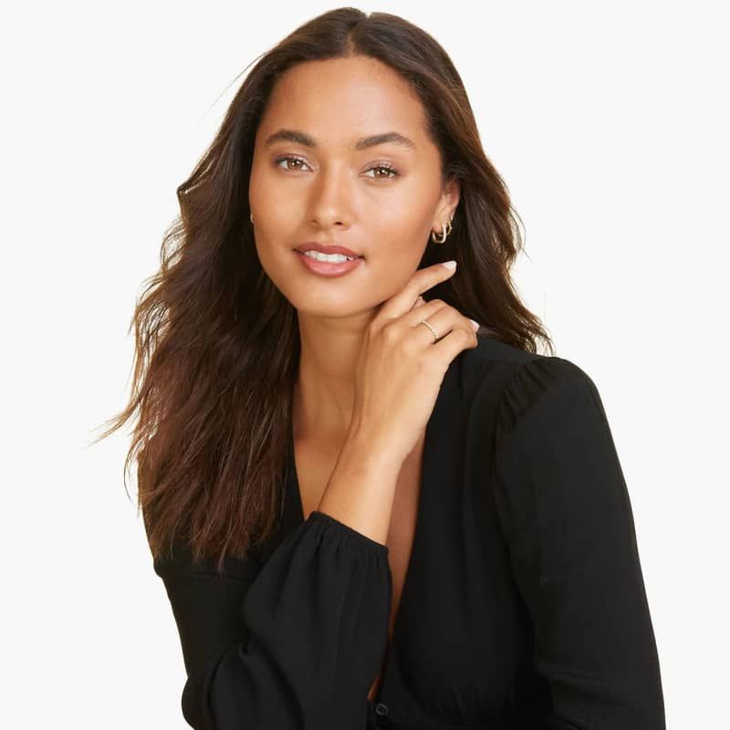 Triple Row Pavé Square Diamond Hoop Earrings In 14K Yellow Gold