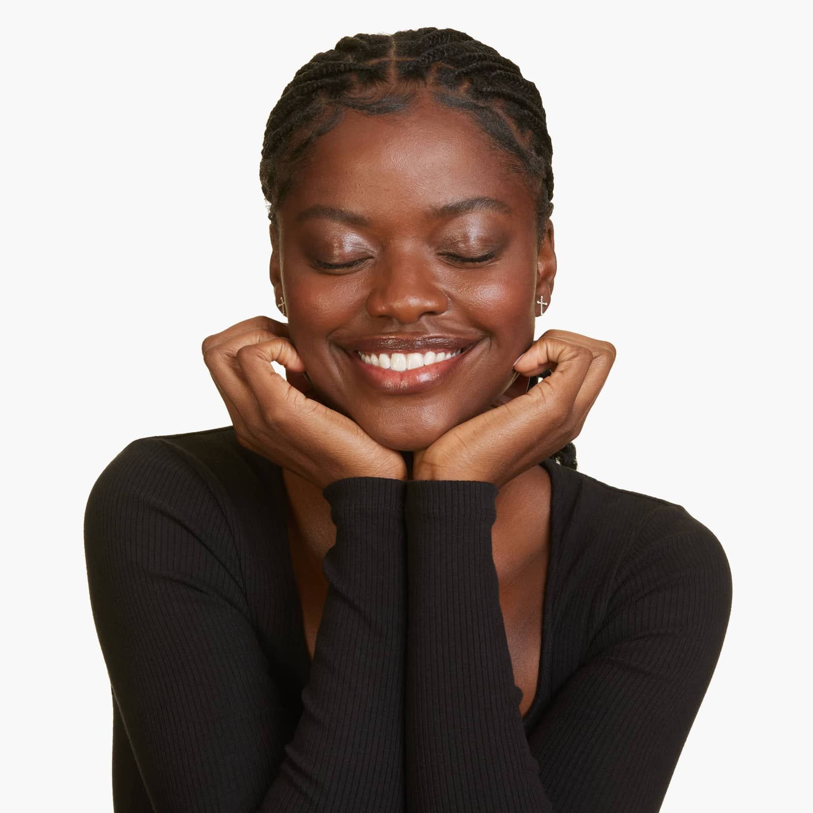 Cross Diamond Stud Earrings In 14K Yellow Gold