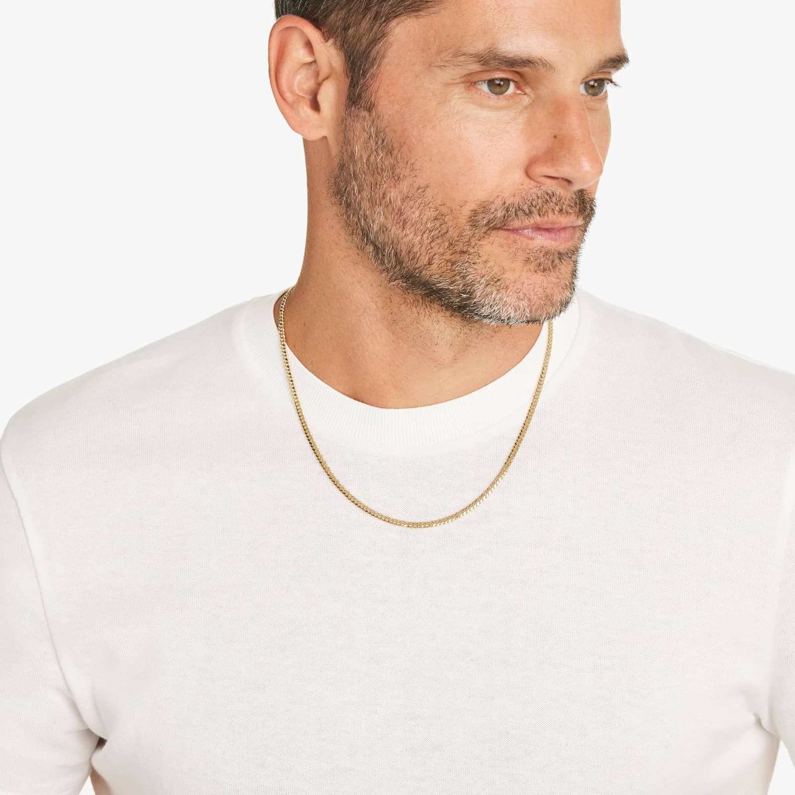 14K Yellow Gold Solid 3.5mm Miami Cuban Chain Necklace - 20 inches