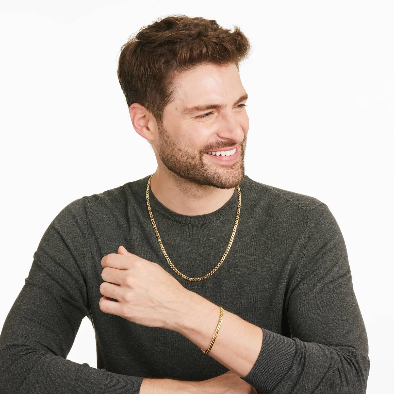 14K Yellow Gold Solid 5mm Miami Cuban Chain Necklace - 22 inches