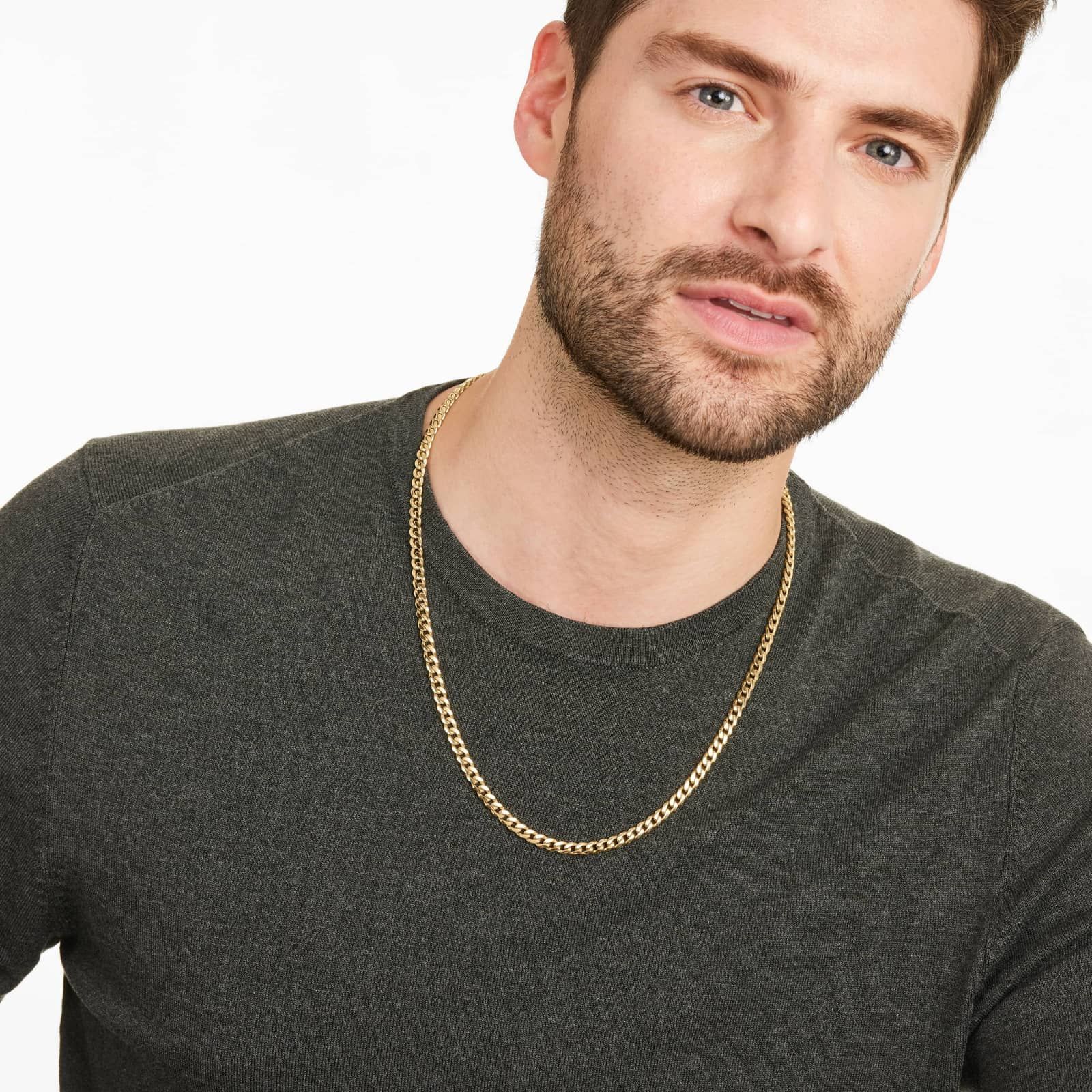 14K Yellow Gold Solid 5mm Miami Cuban Chain Necklace - 22 inches