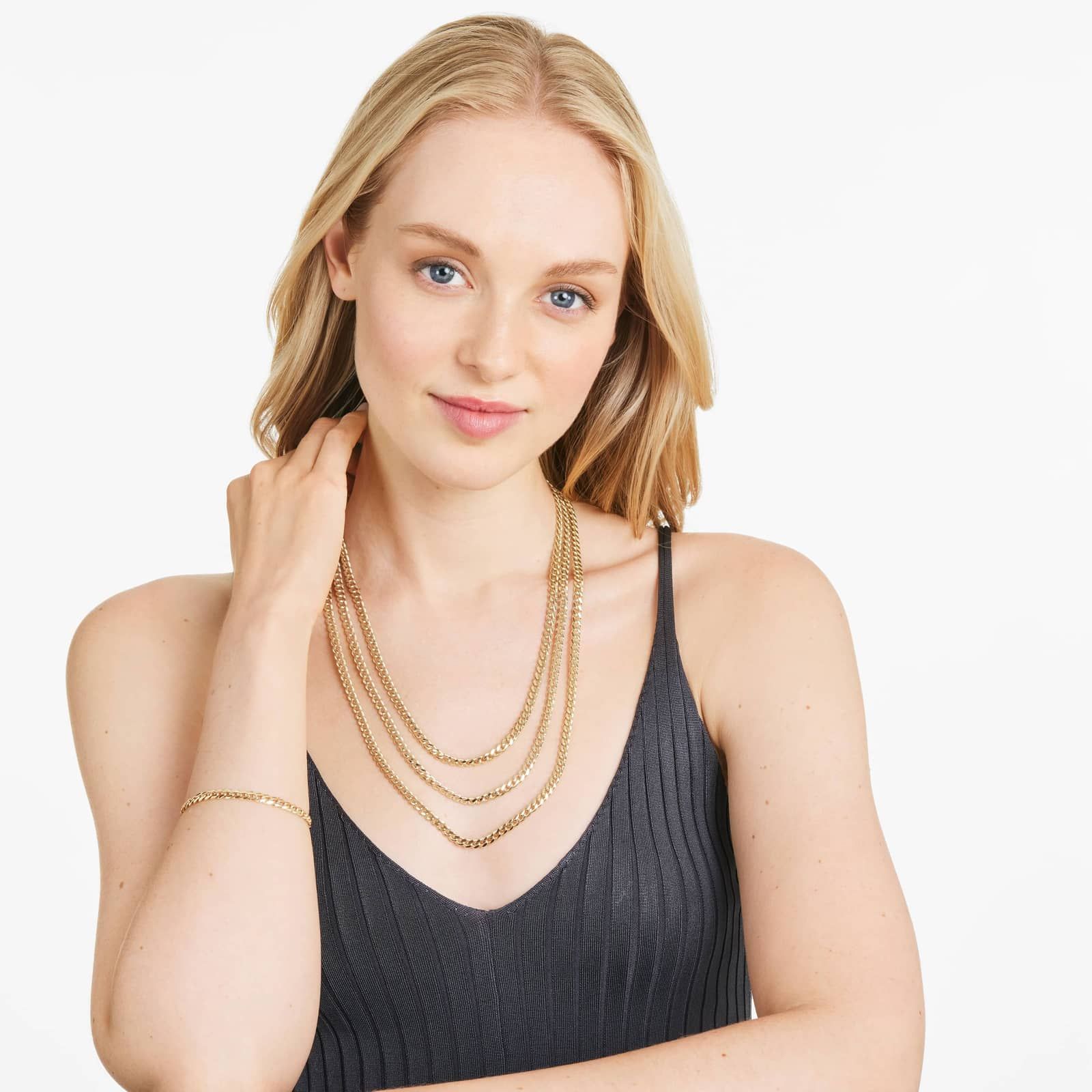 14K Yellow Gold Solid 5mm Miami Cuban Chain Necklace - 22 inches