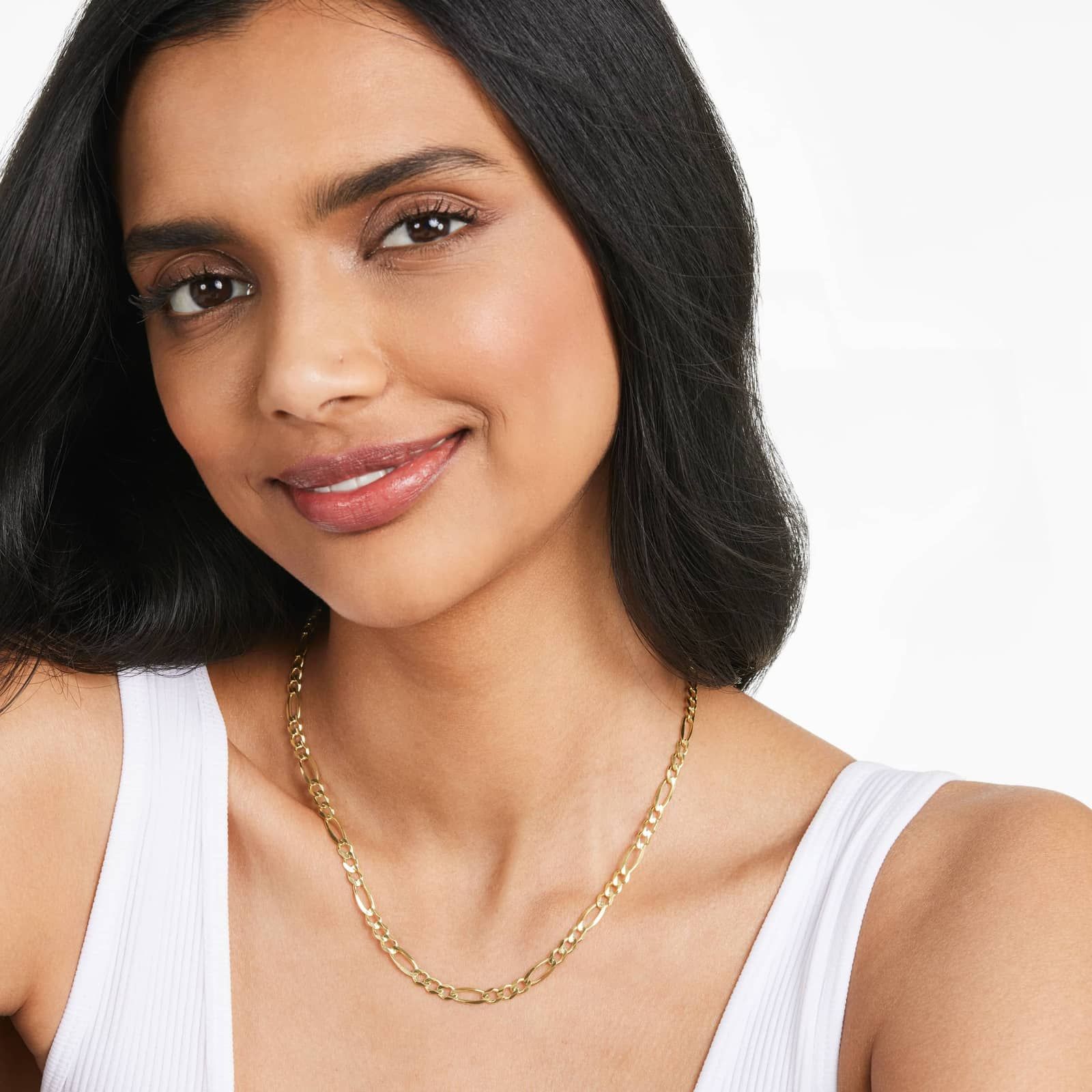 14K Yellow Gold 4.5mm Figaro Chain Necklace - 18 inches