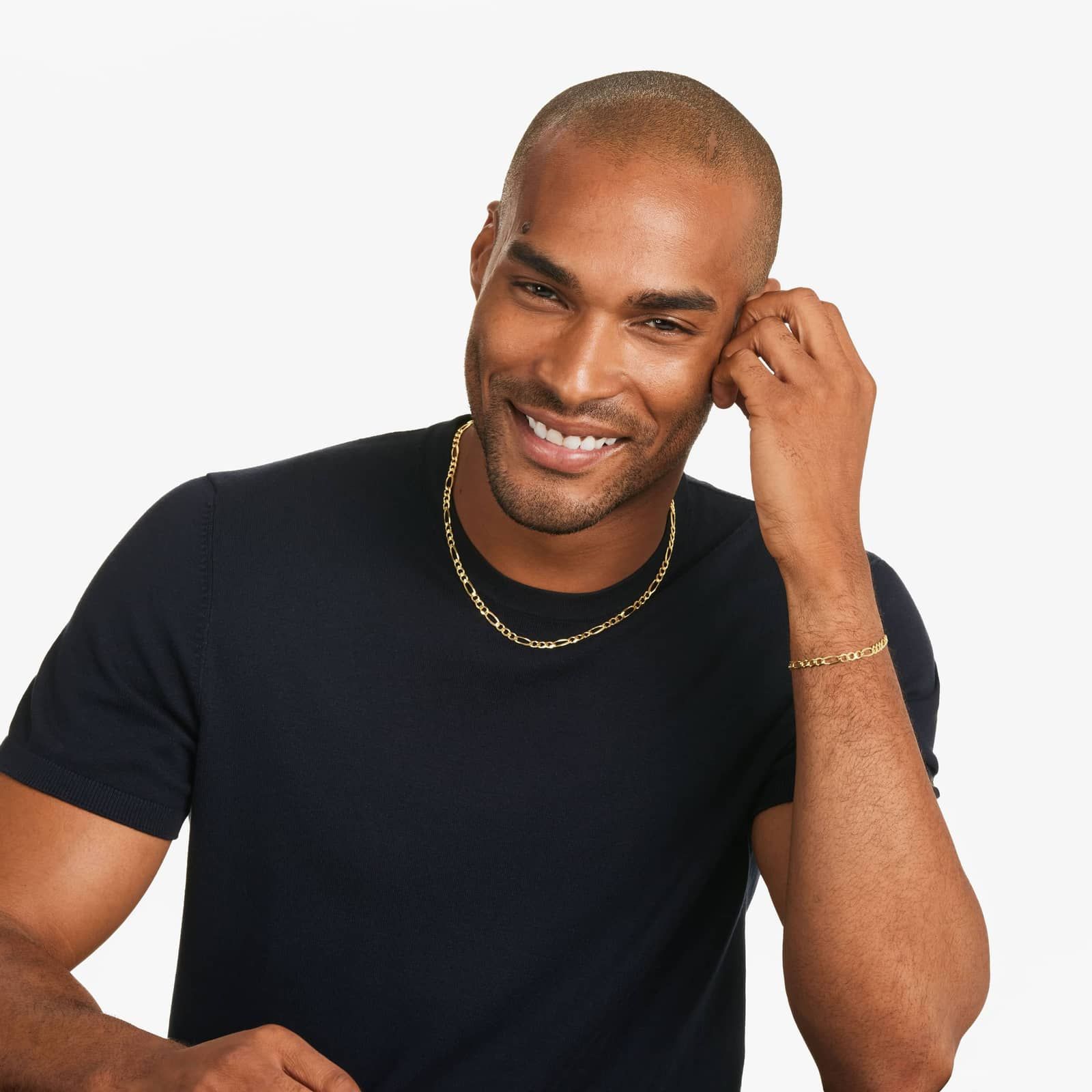 14K Yellow Gold 4.5mm Figaro Chain Necklace - 18 inches