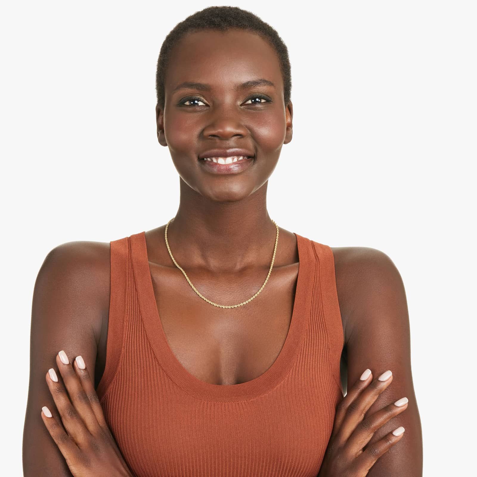 14K Yellow Gold Solid 2.5mm Rope Chain Necklace - 18 inches