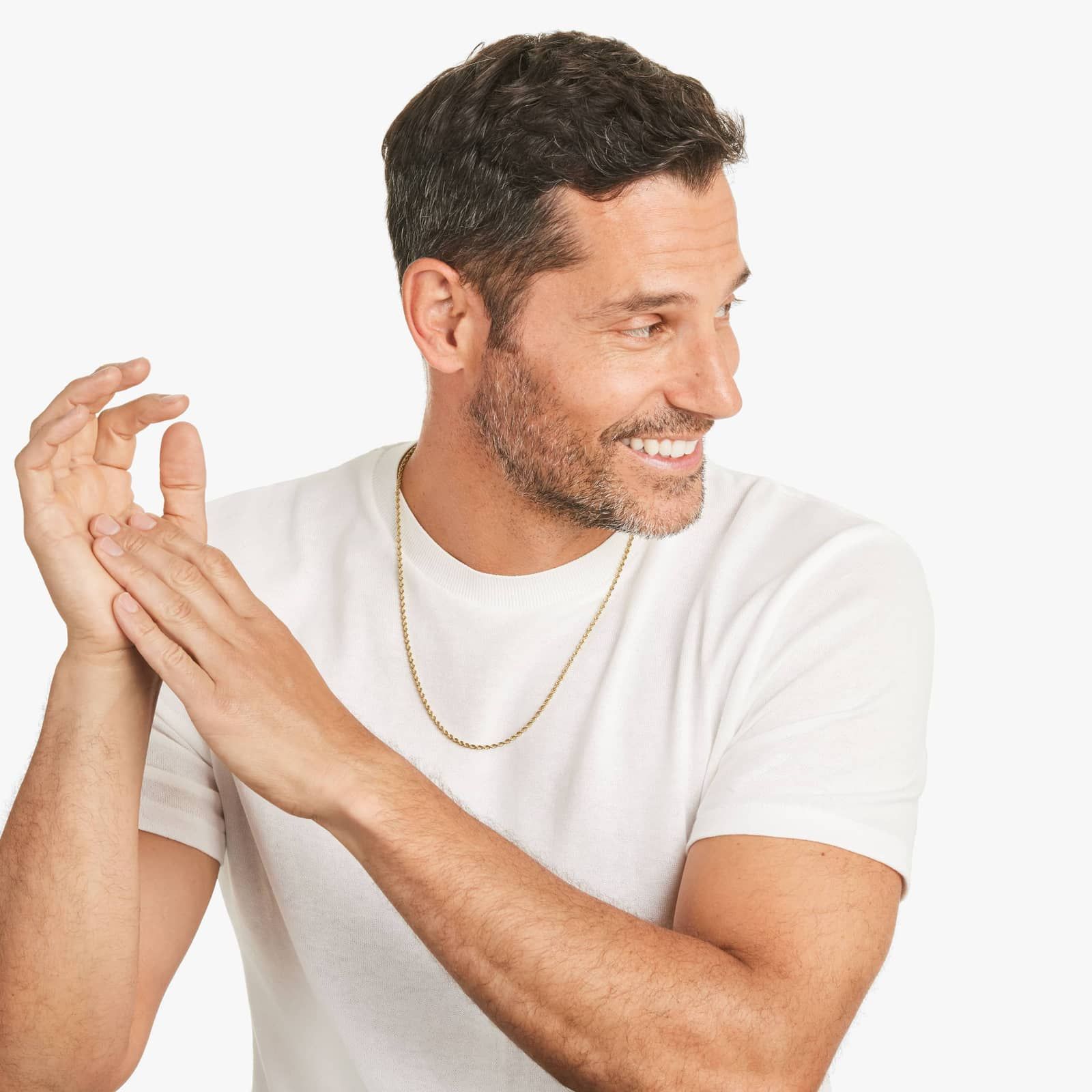 14K Yellow Gold Solid 2.5mm Rope Chain Necklace - 22 inches