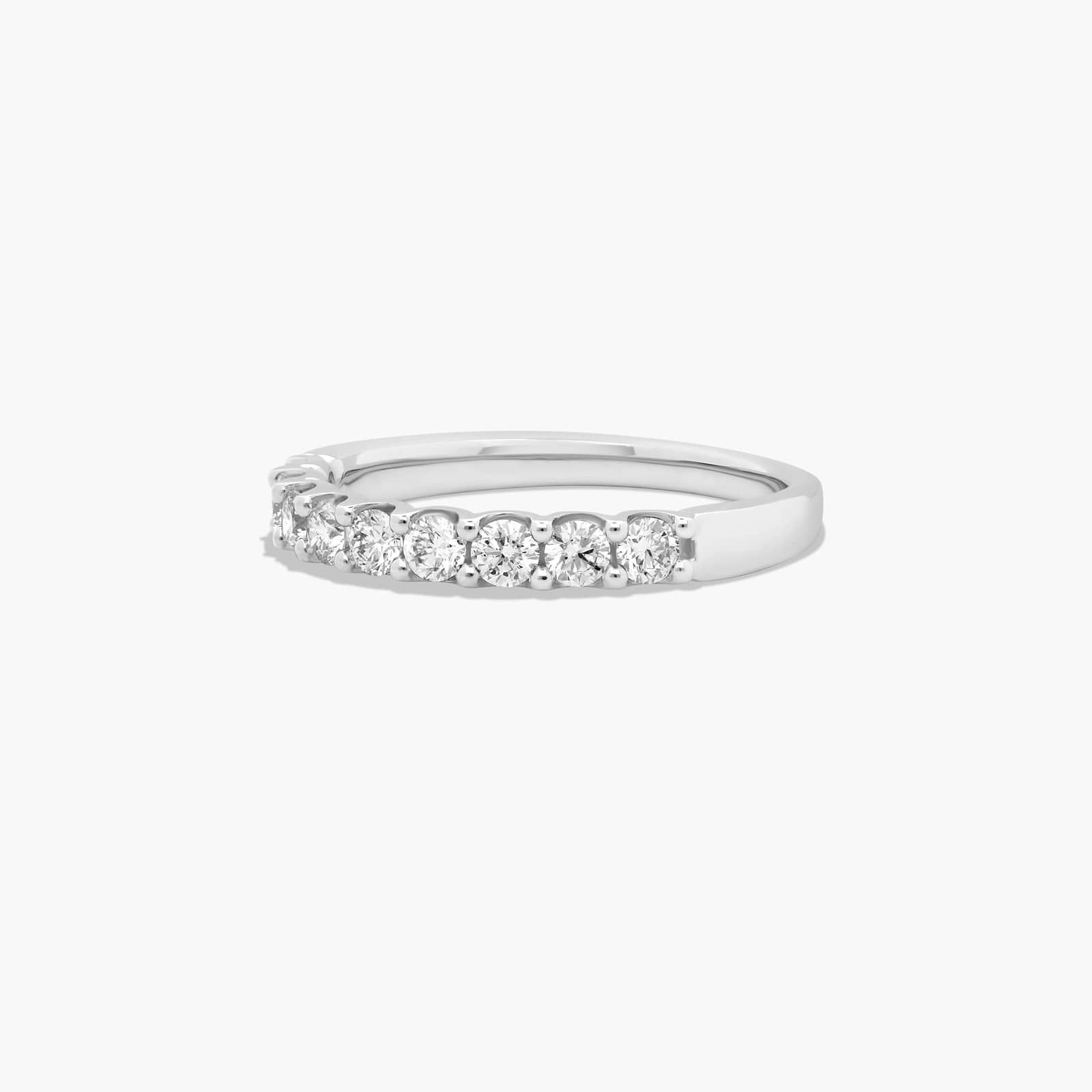 Shared Prong Nine Stone Contour Anniversary Ring With 0.5 CTW Diamonds In Platinum (2.00mm)