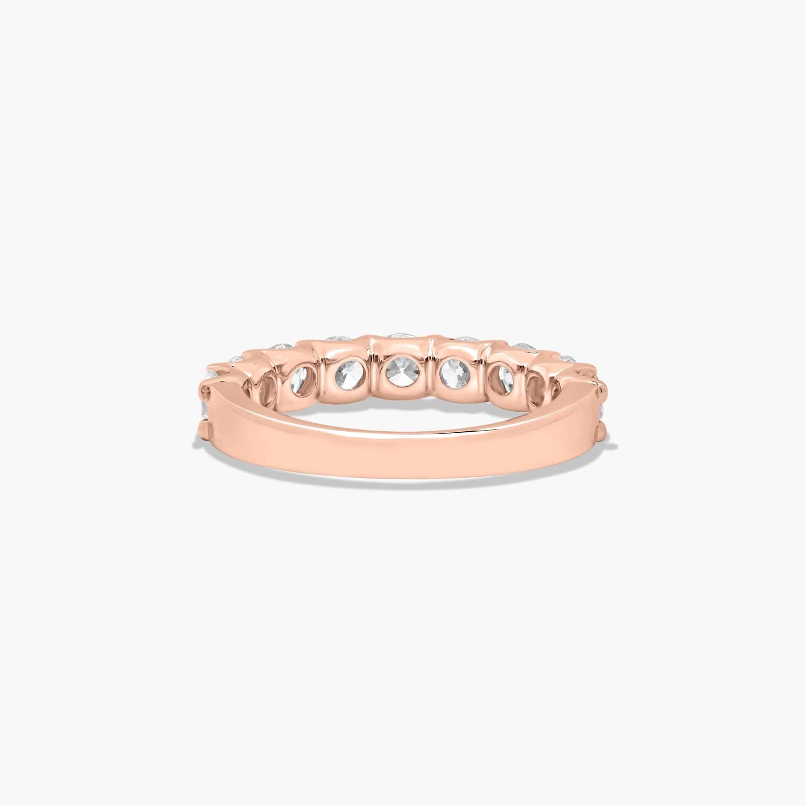 Shared Prong Nine Stone Contour Anniversary Ring With 1.5 CTW Diamonds In 14K Rose Gold (3.00mm)