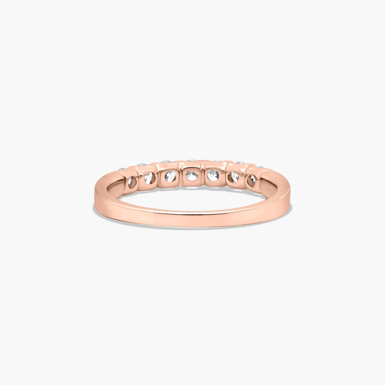 Shared Prong Seven Stone Contour Anniversary Ring With 0.5 CTW Lab-Grown Diamonds In 14K Rose Gold (2.00mm)