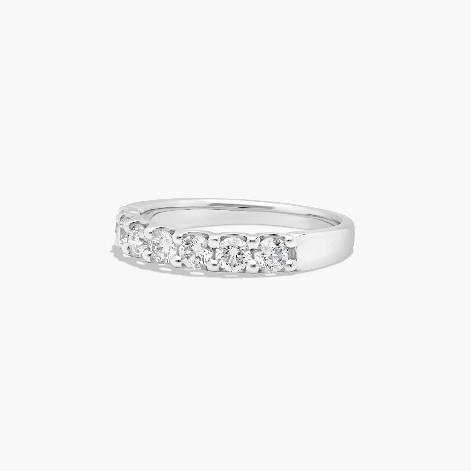 Shared Prong Seven Stone Contour Anniversary Ring With 0.75 CTW Lab-Grown Diamonds In 14K White Gold (2.50mm)