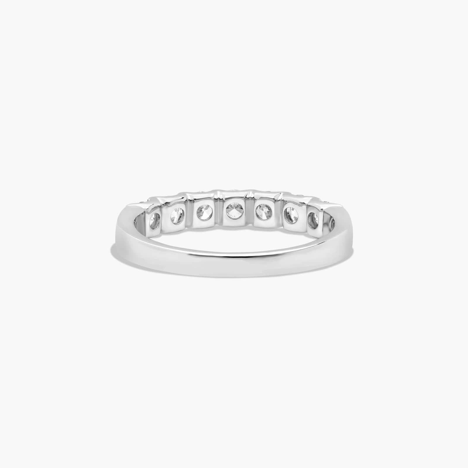 Shared Prong Seven Stone Contour Anniversary Ring With 0.75 CTW Lab-Grown Diamonds In 14K White Gold (2.50mm)