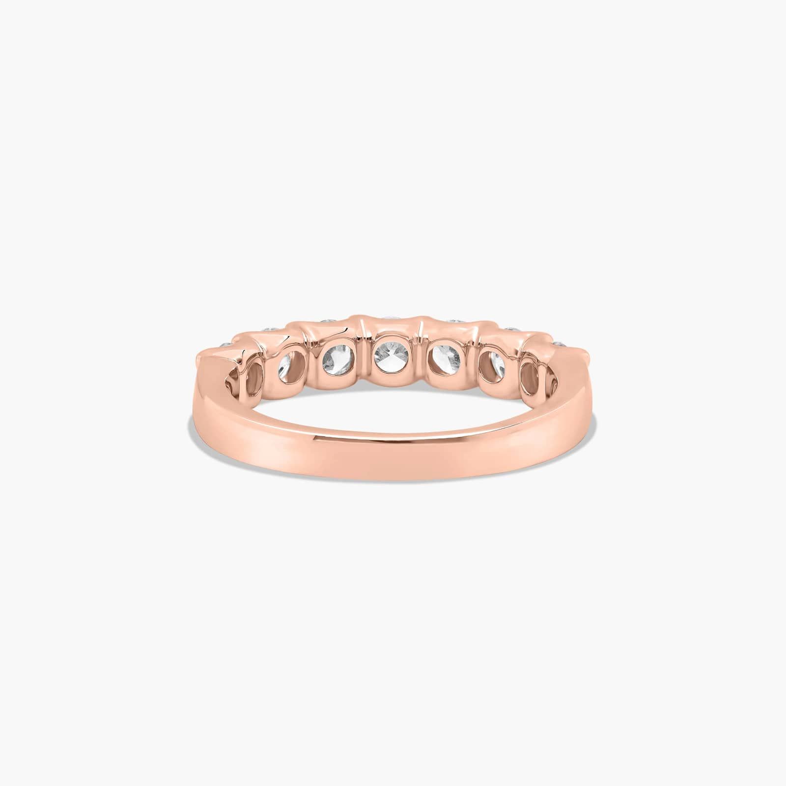 Shared Prong Seven Stone Contour Anniversary Ring With 1 CTW Lab-Grown Diamonds In 14K Rose Gold (3.00mm)