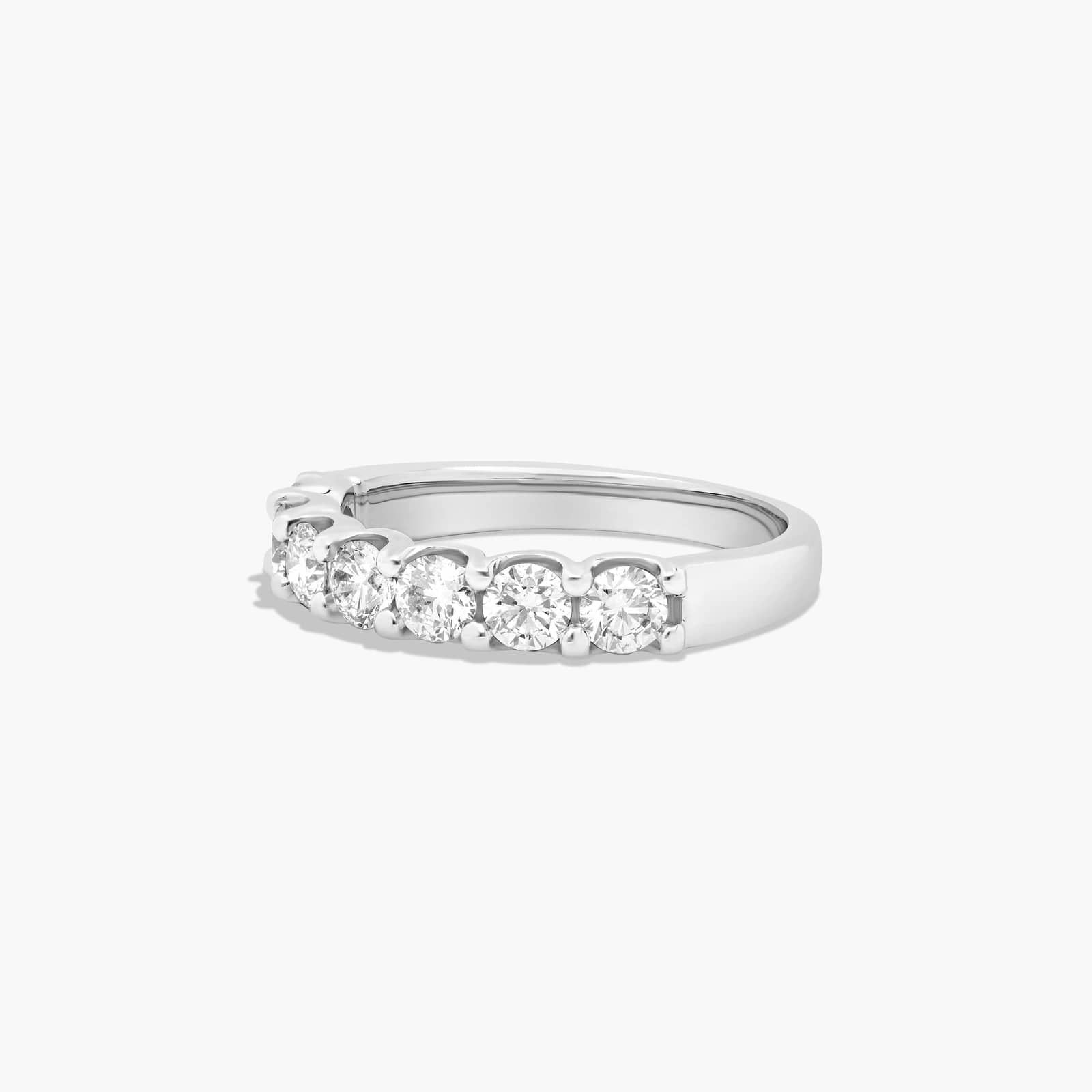 Shared Prong Seven Stone Contour Anniversary Ring With 1 CTW Lab-Grown Diamonds In 14K White Gold (3.00mm)