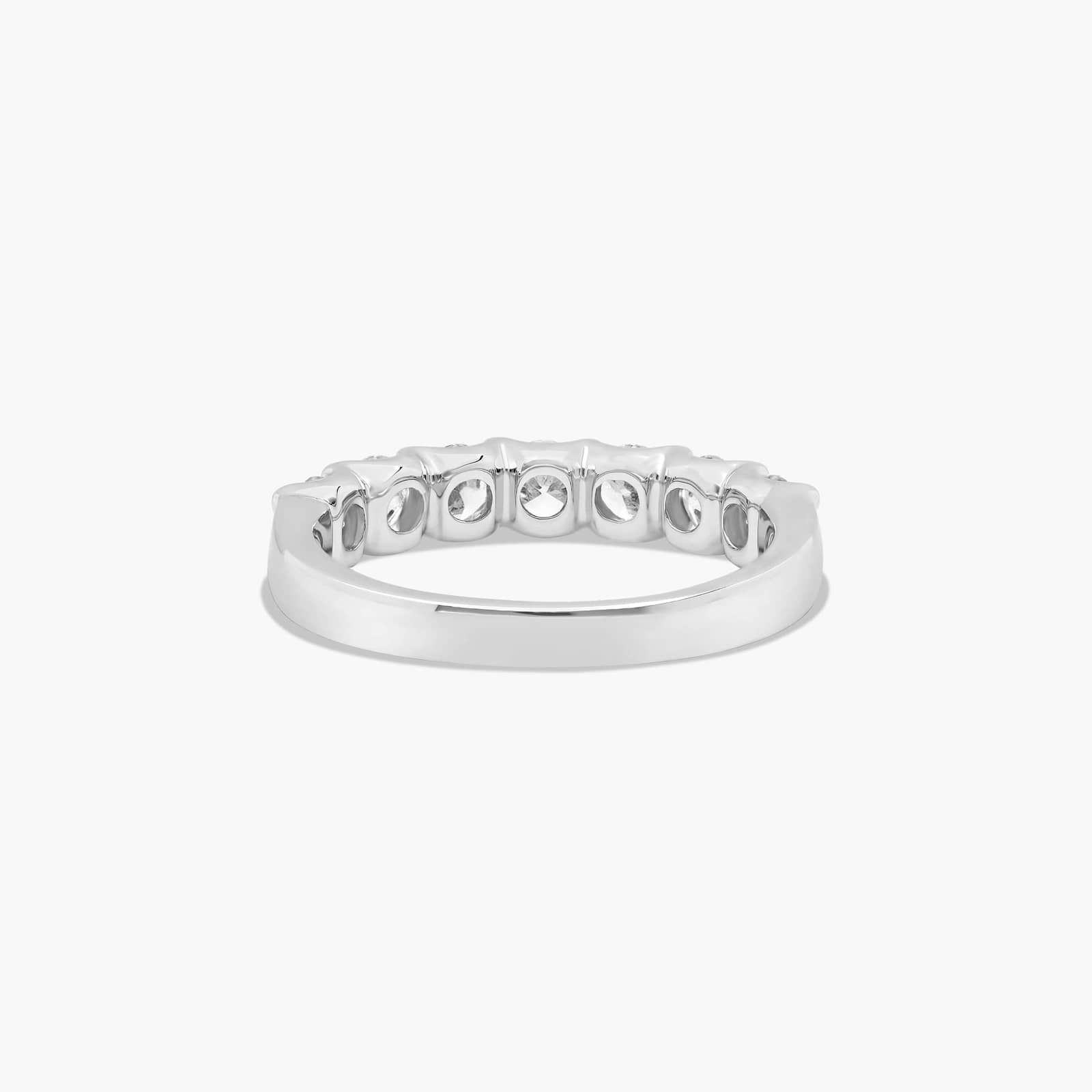 Shared Prong Seven Stone Contour Anniversary Ring With 1 CTW Lab-Grown Diamonds In 14K White Gold (3.00mm)