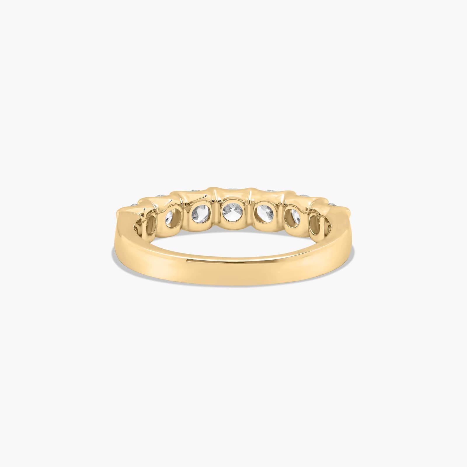Shared Prong Seven Stone Contour Anniversary Ring With 1 CTW Lab-Grown Diamonds In 14K Yellow Gold (3.00mm)