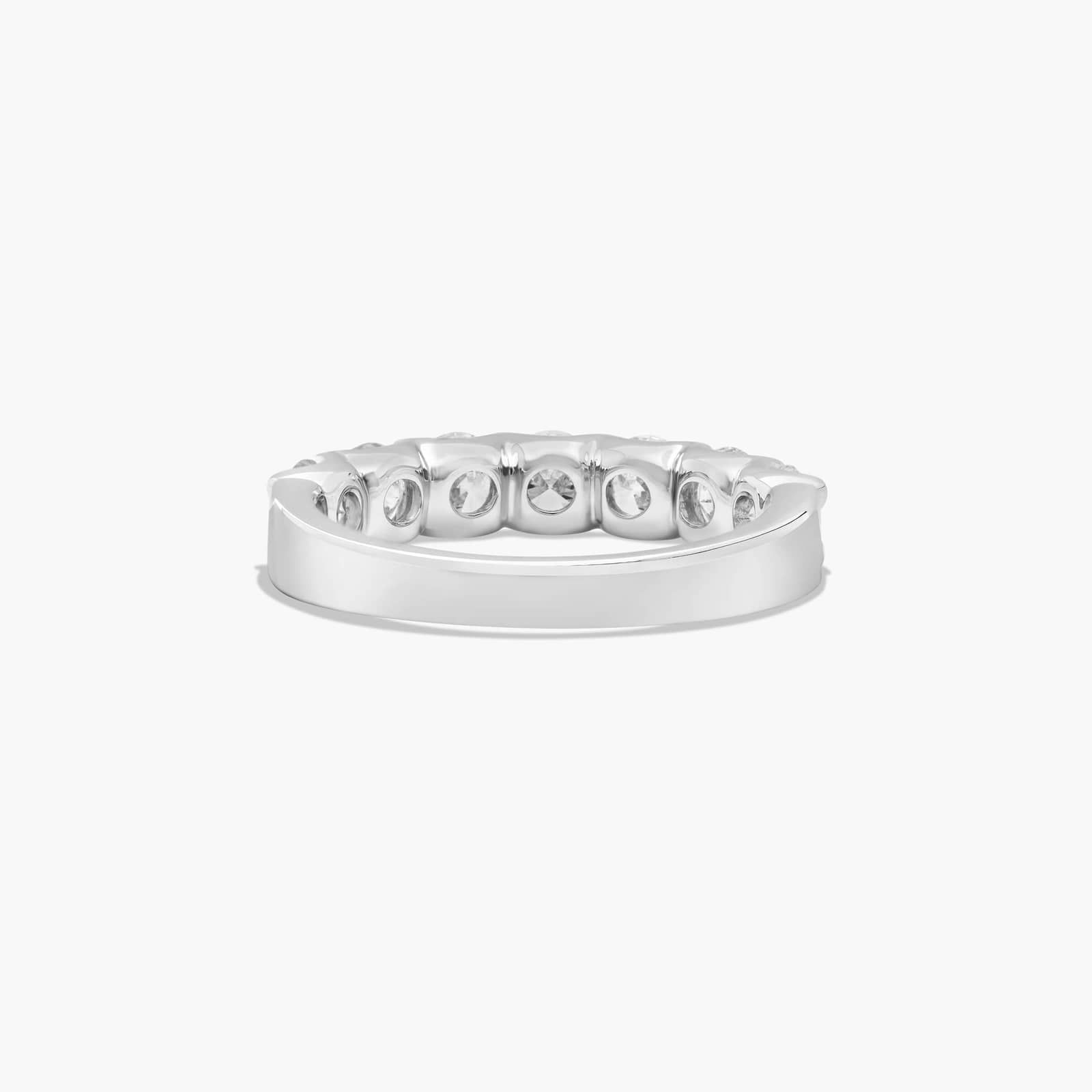 Shared Prong Seven Stone Contour Anniversary Ring With 1.5 CTW Diamonds In 14K White Gold (3.00mm)