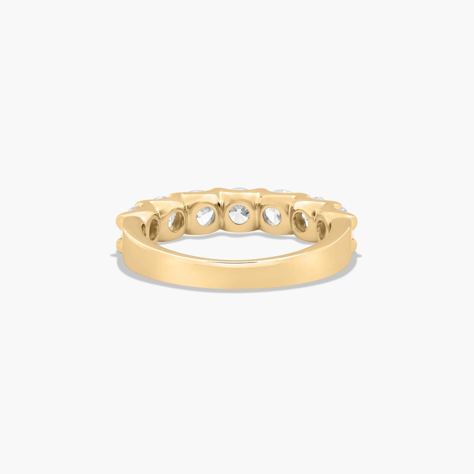 Shared Prong Seven Stone Contour Anniversary Ring With 2 CTW Diamonds In 14K Yellow Gold (3.50mm)