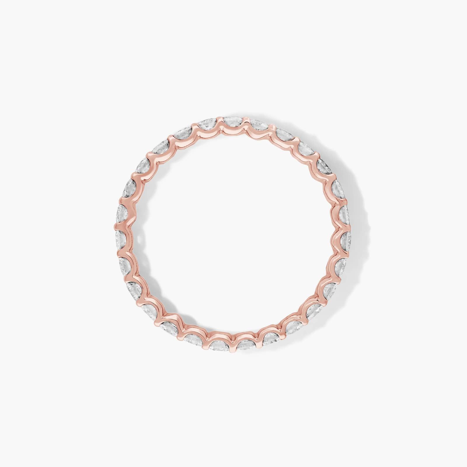 Shared Prong Contour Eternity Ring With 1 CTW Lab-Grown Diamonds In 14K Rose Gold (2.10mm)