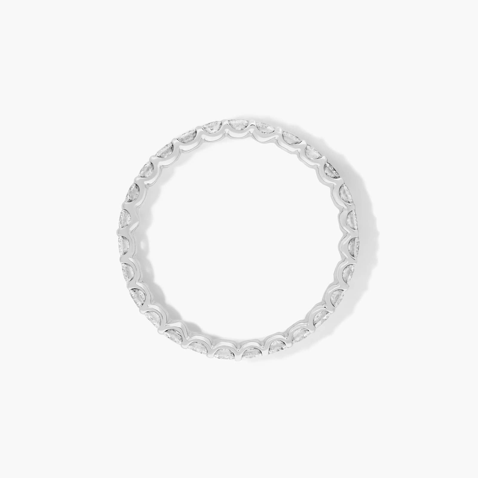 Shared Prong Contour Eternity Ring With 1 CTW Diamonds In Platinum (2.00mm)