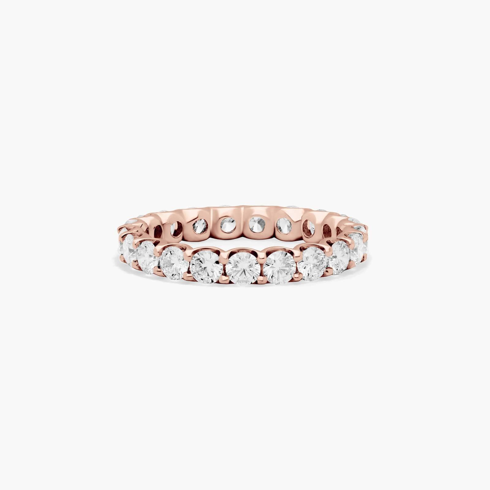 Shared Prong Contour Eternity Ring With CTW Lab-Grown Diamonds