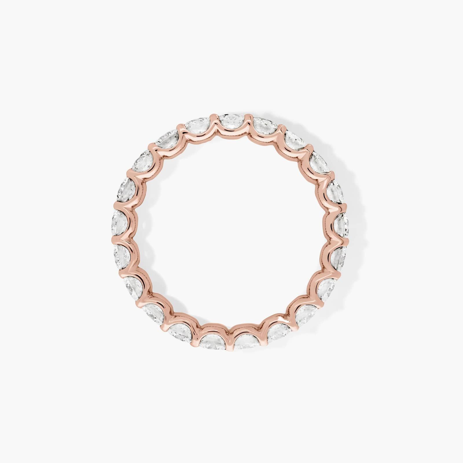 Shared Prong Contour Eternity Ring With 2 CTW Diamonds In 14K Rose Gold (3.00mm)