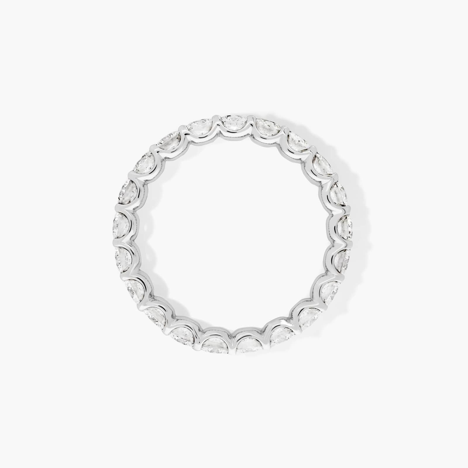 Shared Prong Contour Eternity Ring With 2 CTW Diamonds In Platinum (3.00mm)