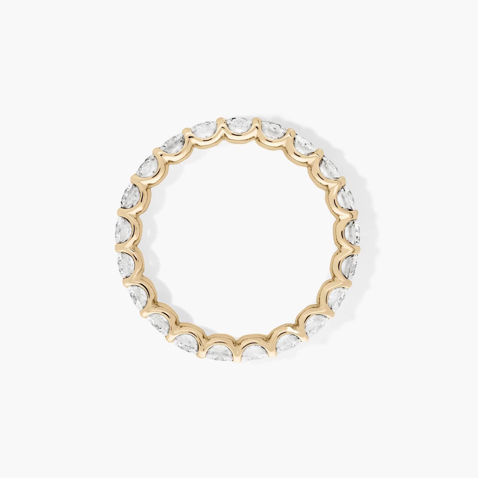 Shared Prong Contour Eternity Ring With 2 CTW Diamonds In 14K Yellow Gold (3.00mm)